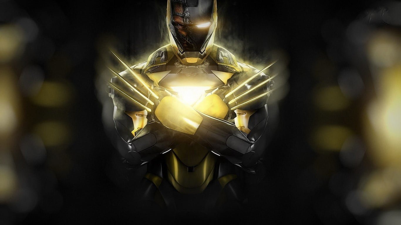 person with claw illustration Iron Man Marvel Comics Wolverine