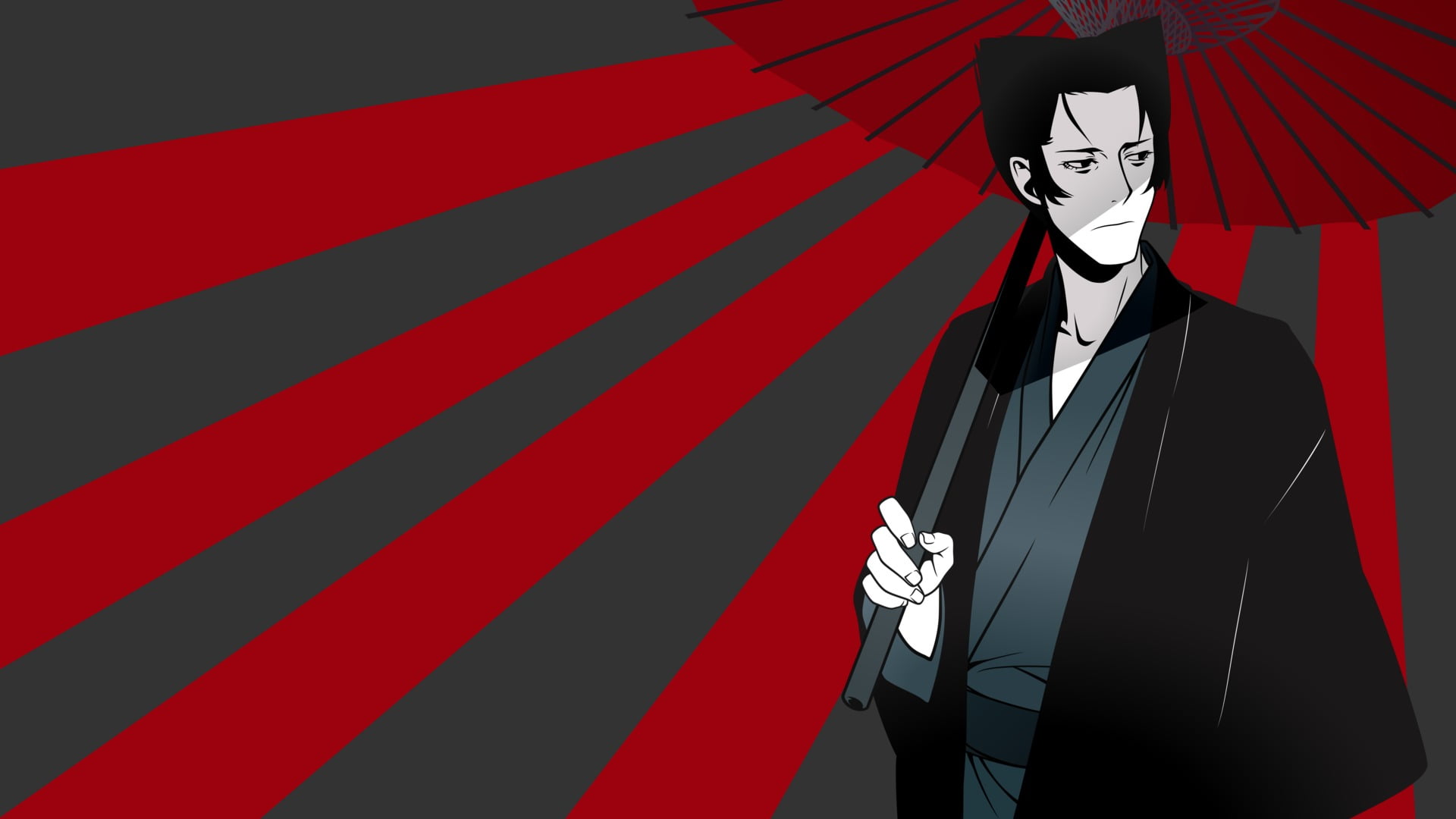 Samurai illustration Monogatari Series Kaiki Deishu anime 2k
