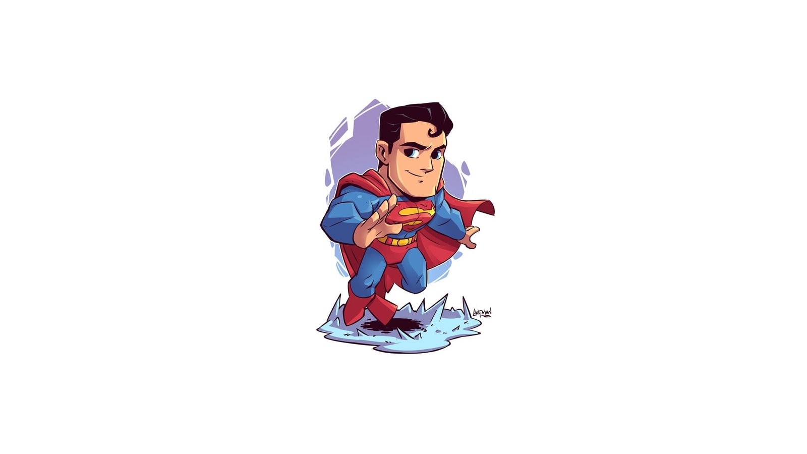 Superman superhero artwork simple background white 2k