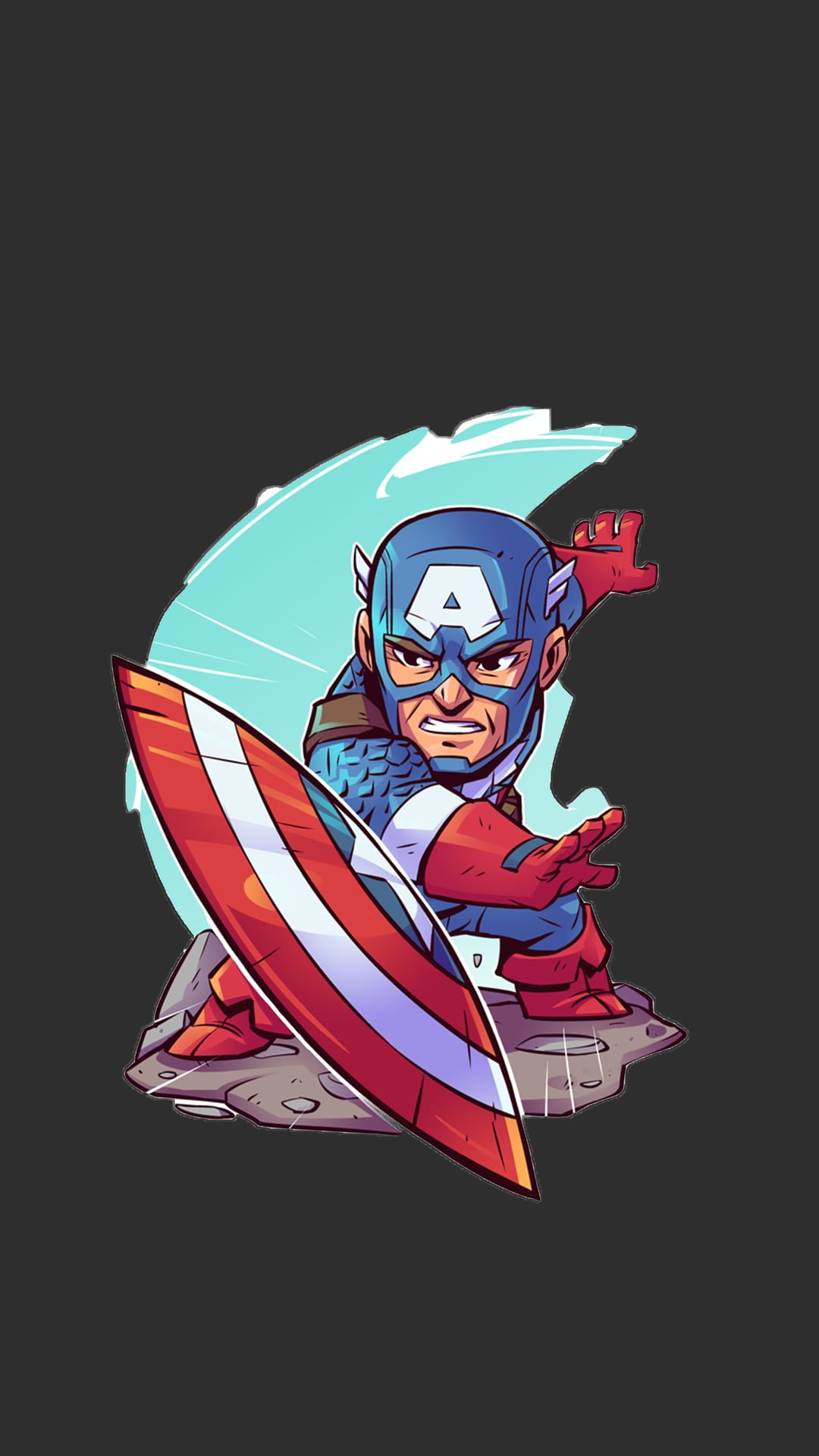 Captain America fan art superhero Marvel Comics black background