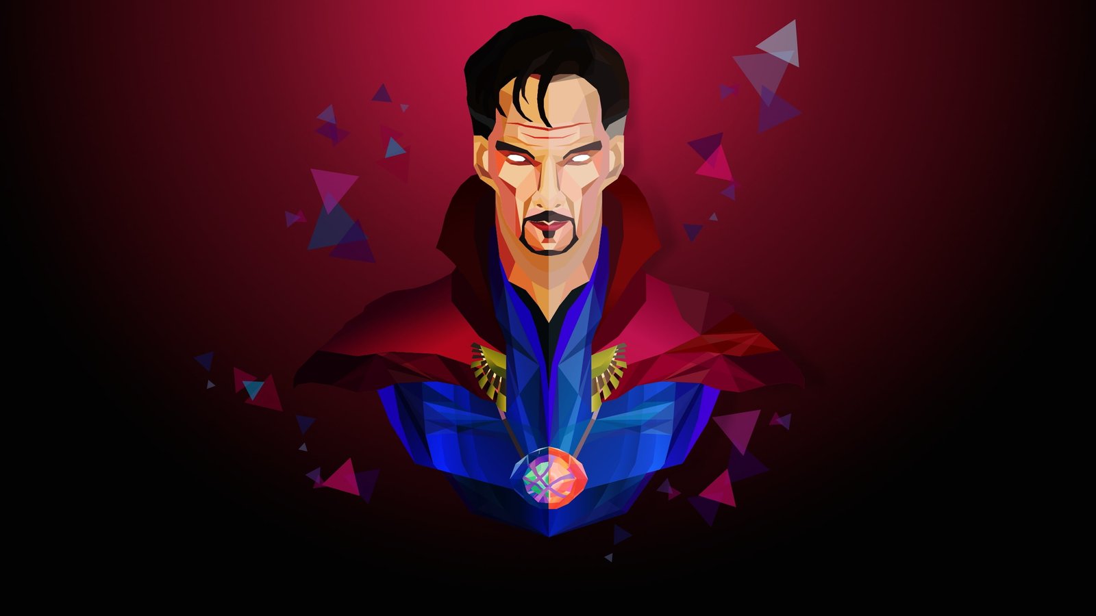 doctor strange superheroes low poly artist artwork digital art 2k