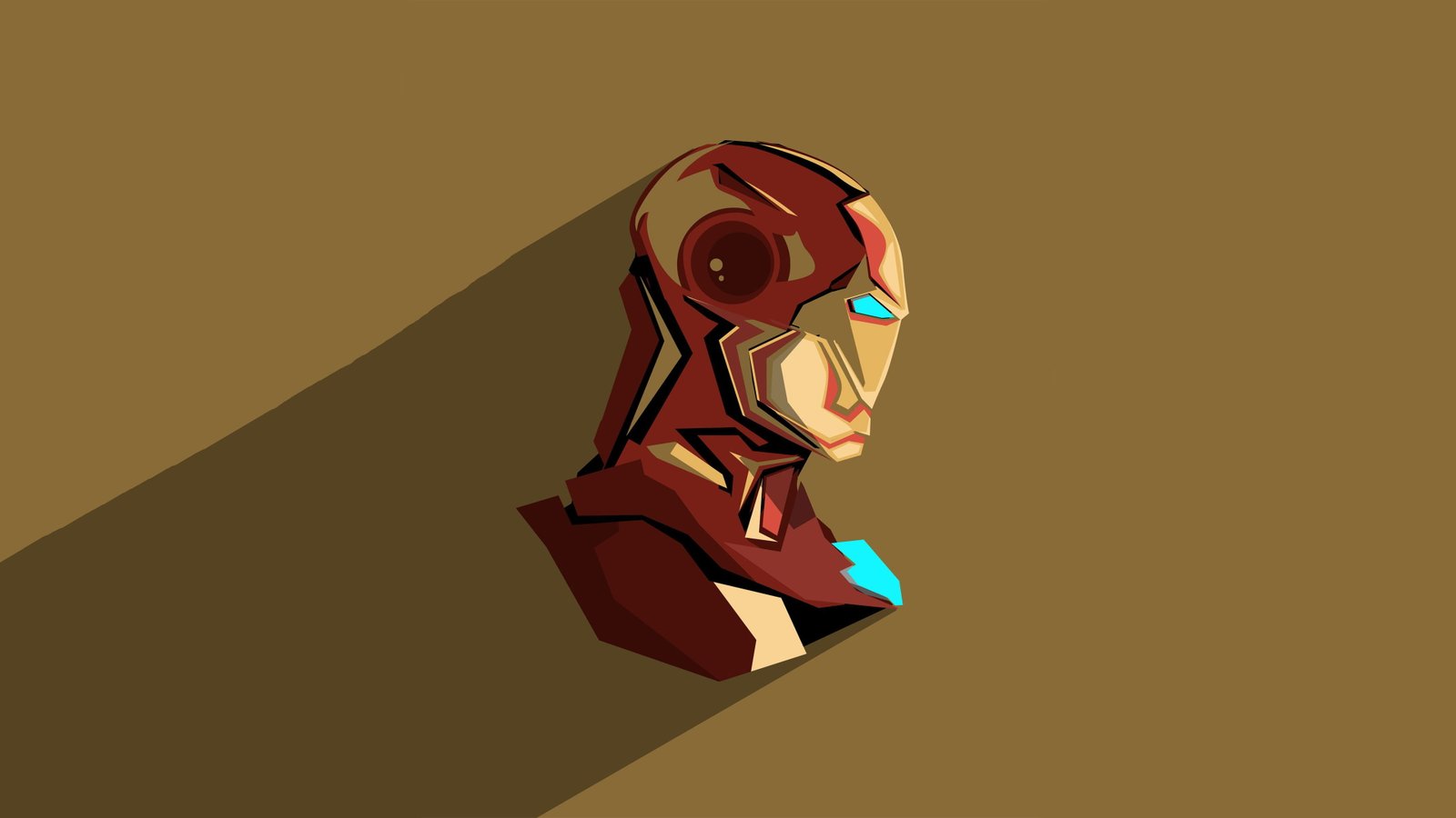 iron man hd minimalism superheroes digital art artwork 2k 4k