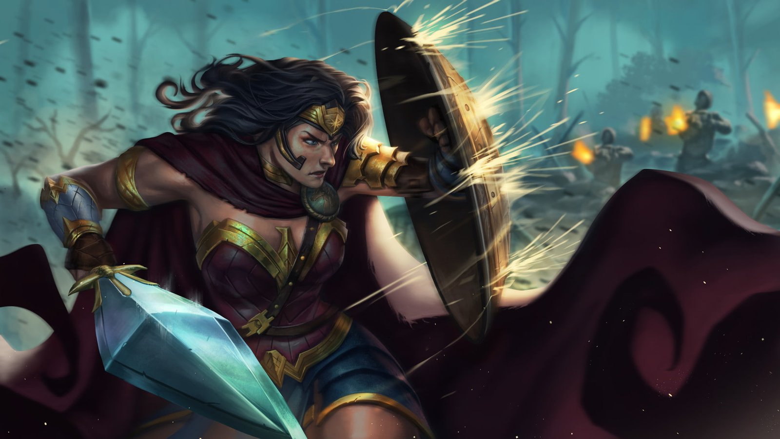 wonder woman superheroes hd artwork artist digital art 2k