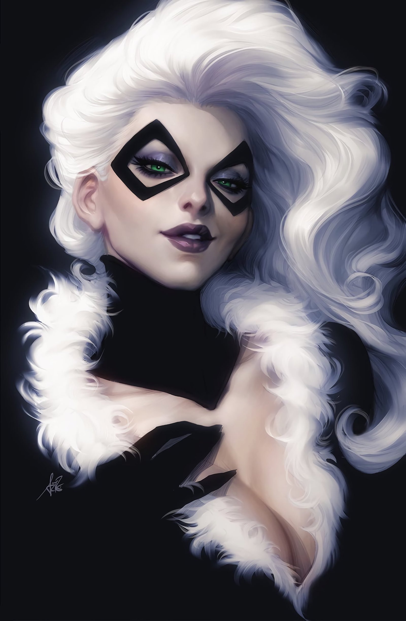 Black Cat character Spider Man Marvel Comics comic art 2k
