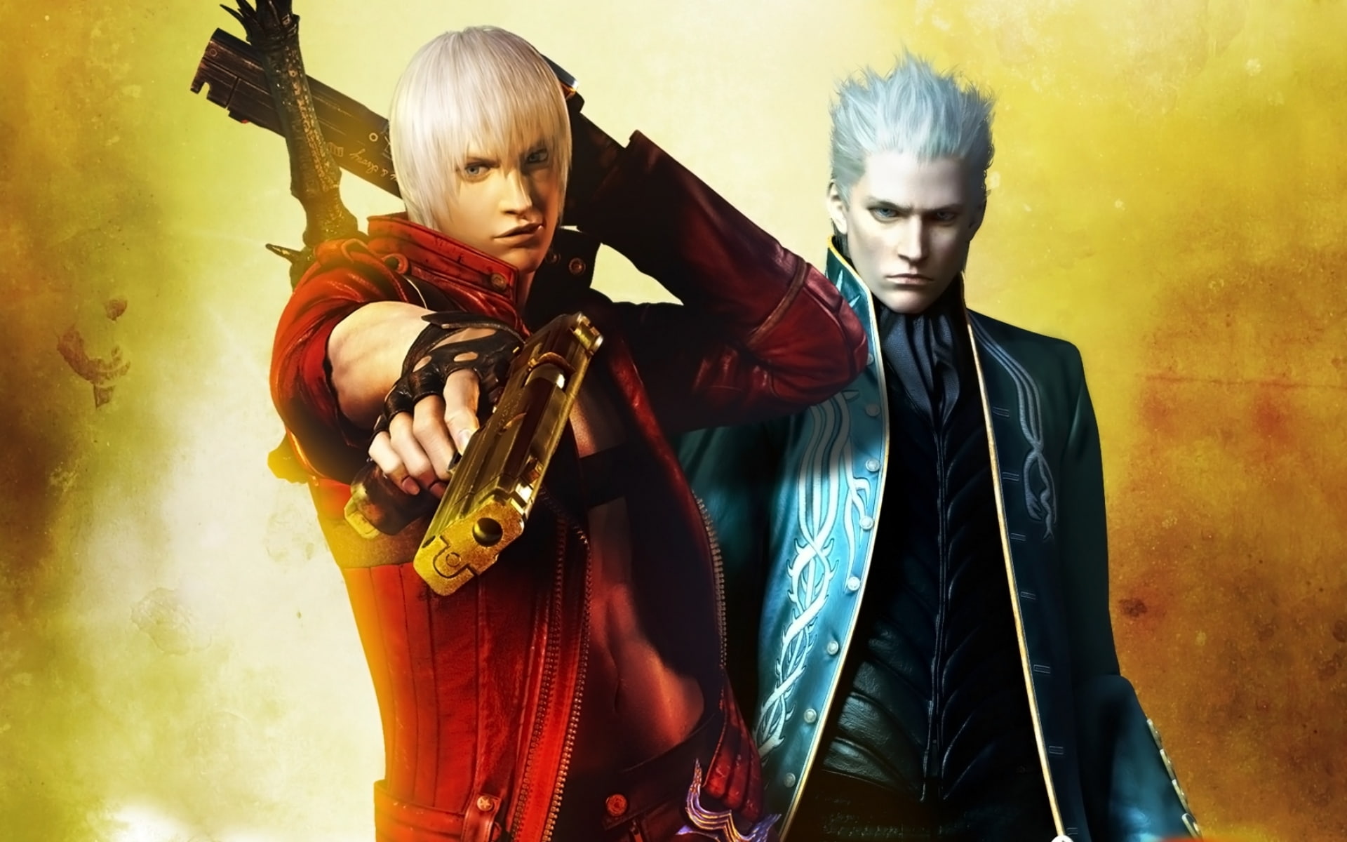 Dante and Vergil from Devil May Cry guns sword brothers demons 2k