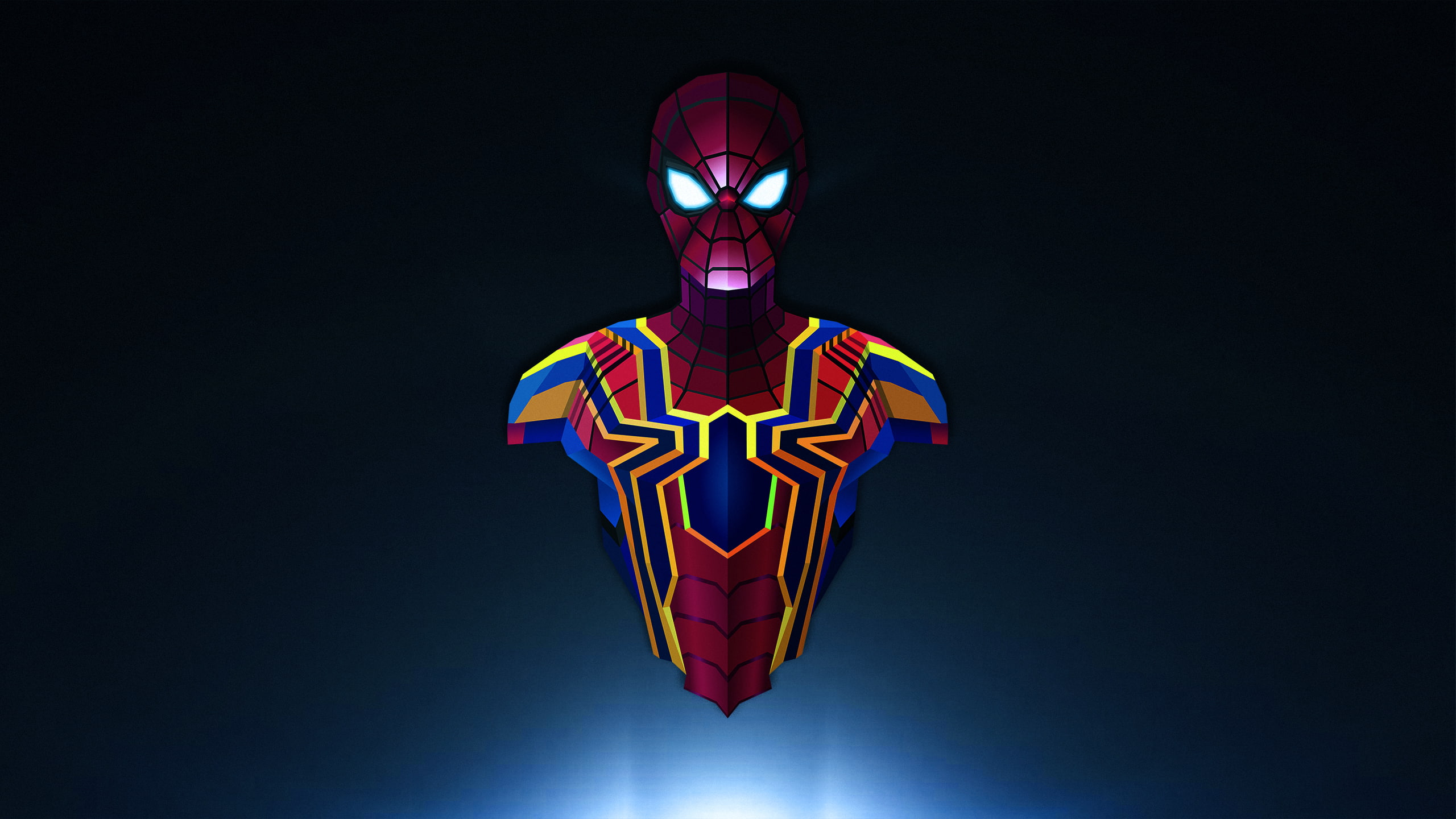 spiderman low poly minimalism minimalist superheroes hd 2k