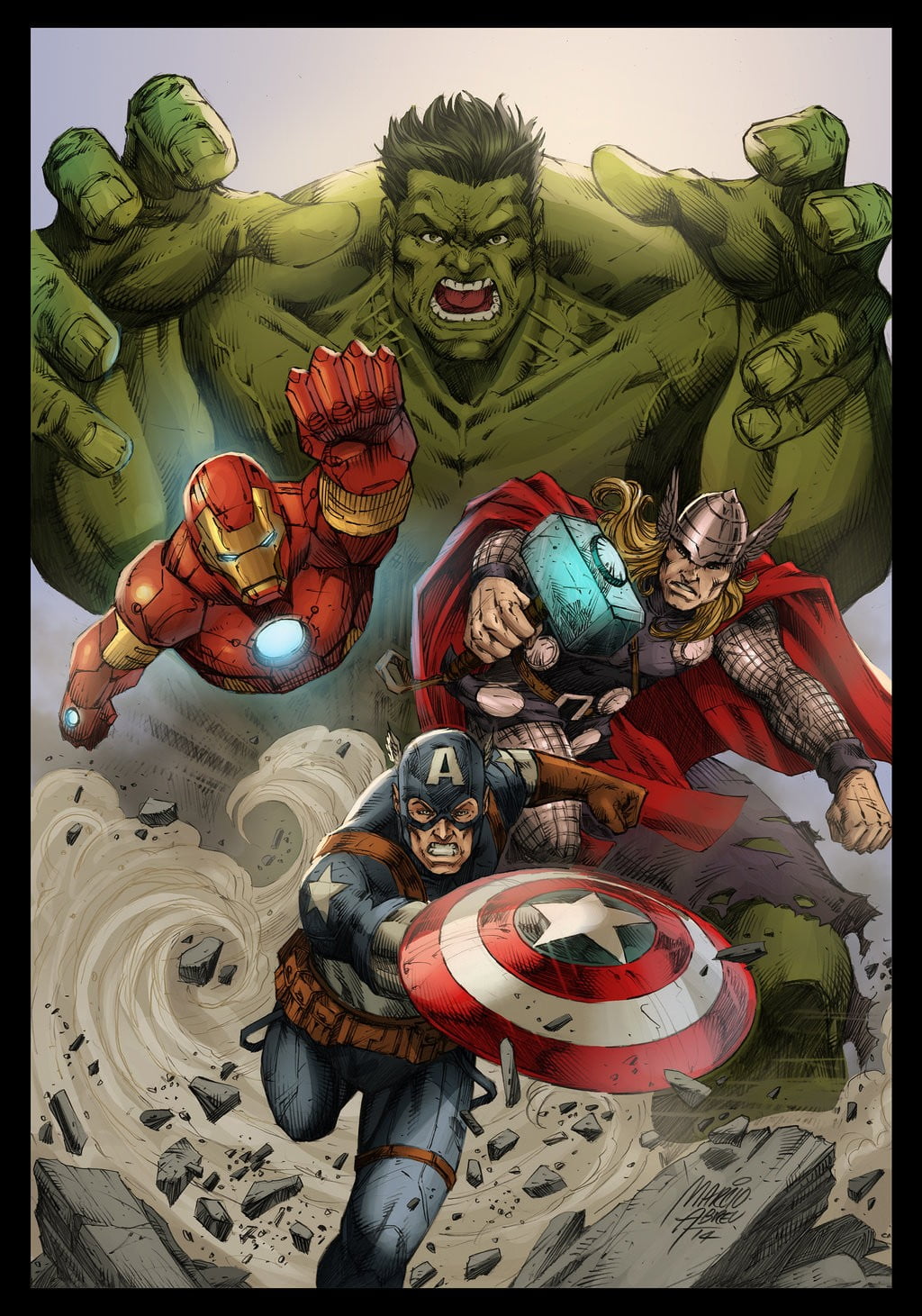 The Avengers Hulk Thor Iron Man Captain America superhero