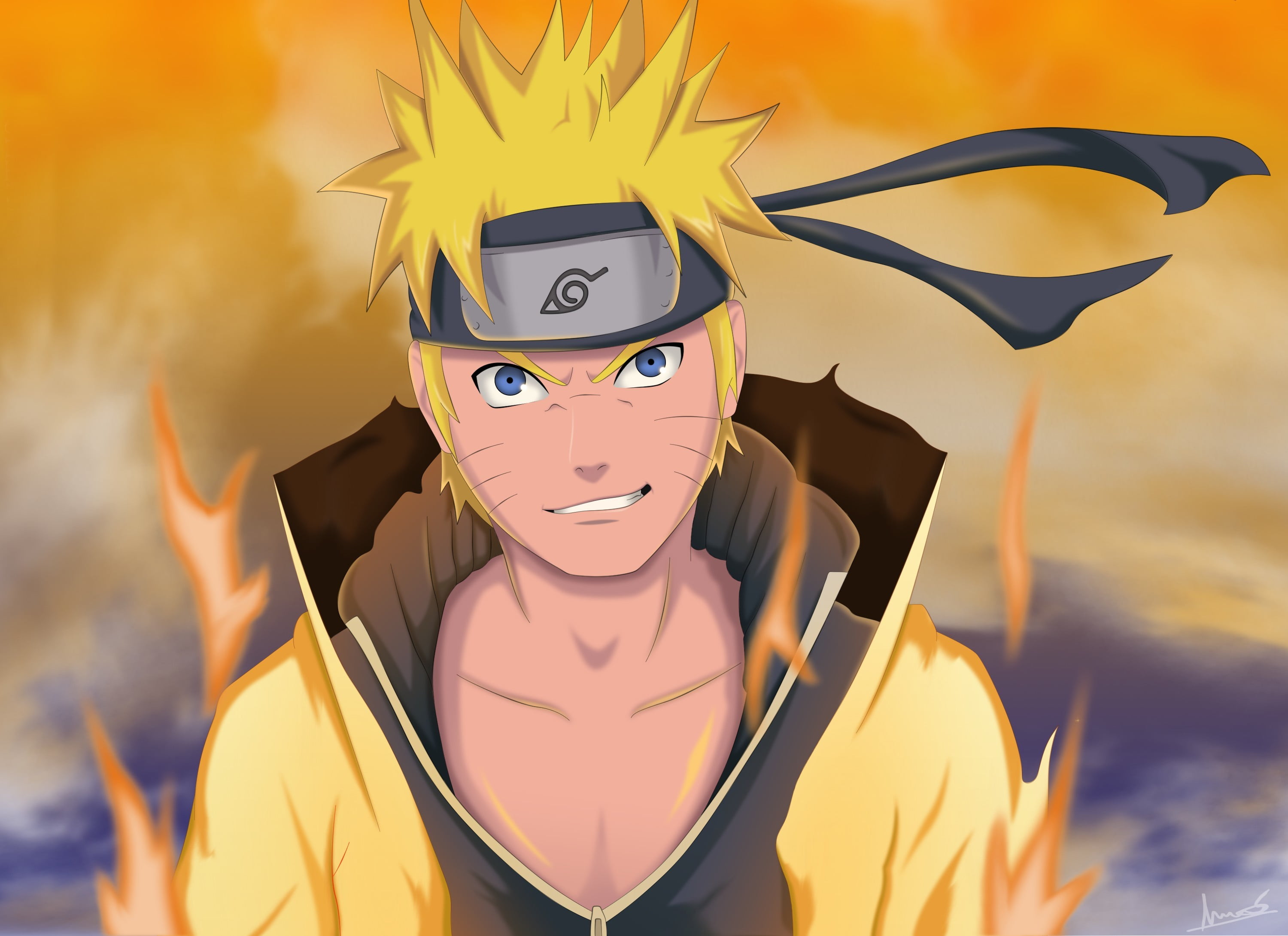 Uzumaki Naruto war anime boy ninja asian manga shinobi 2k