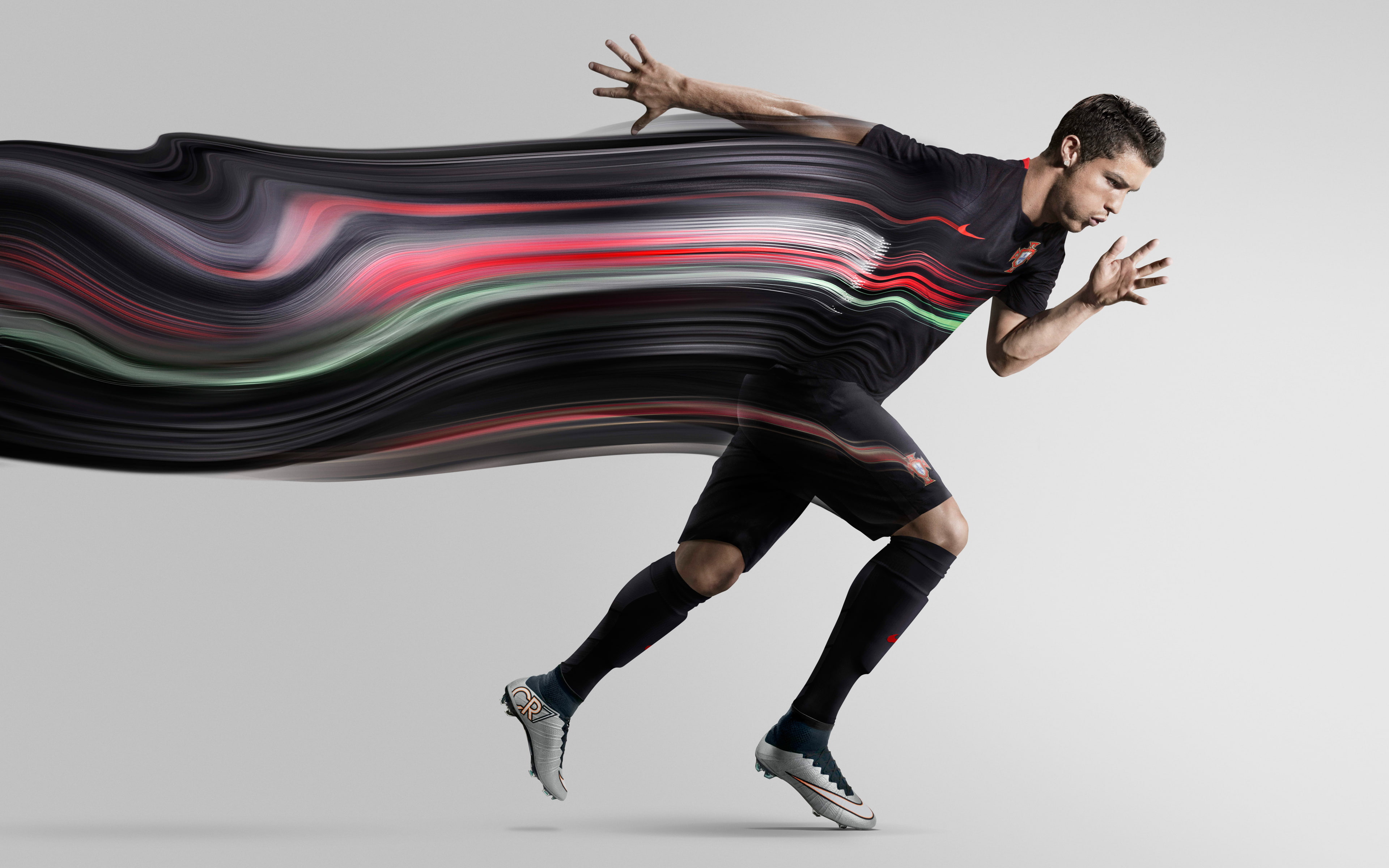 Cristiano Ronaldo studio shot motion one person indoors 2k 4k