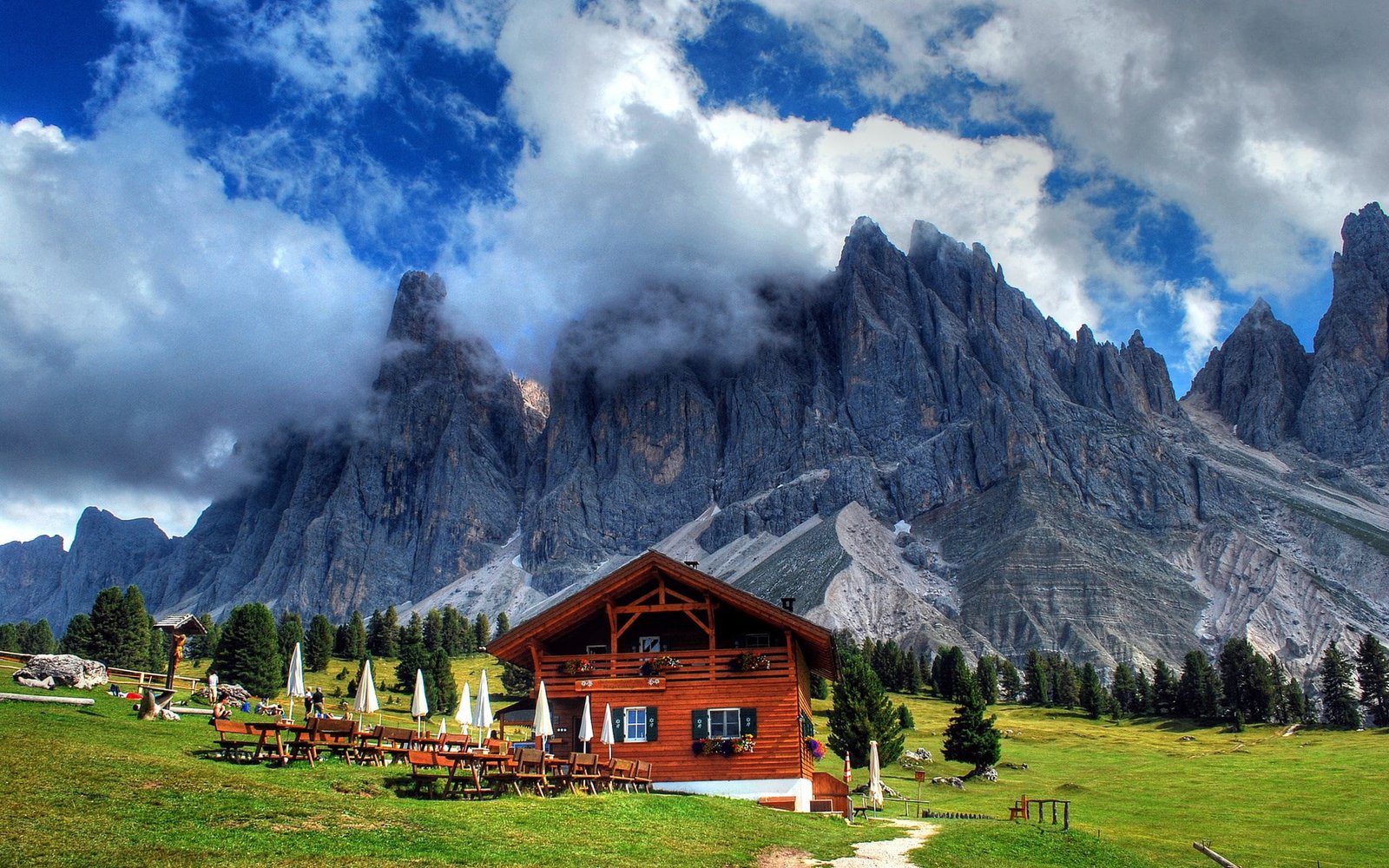 nature pictures for pc mountain cloud sky building 2k