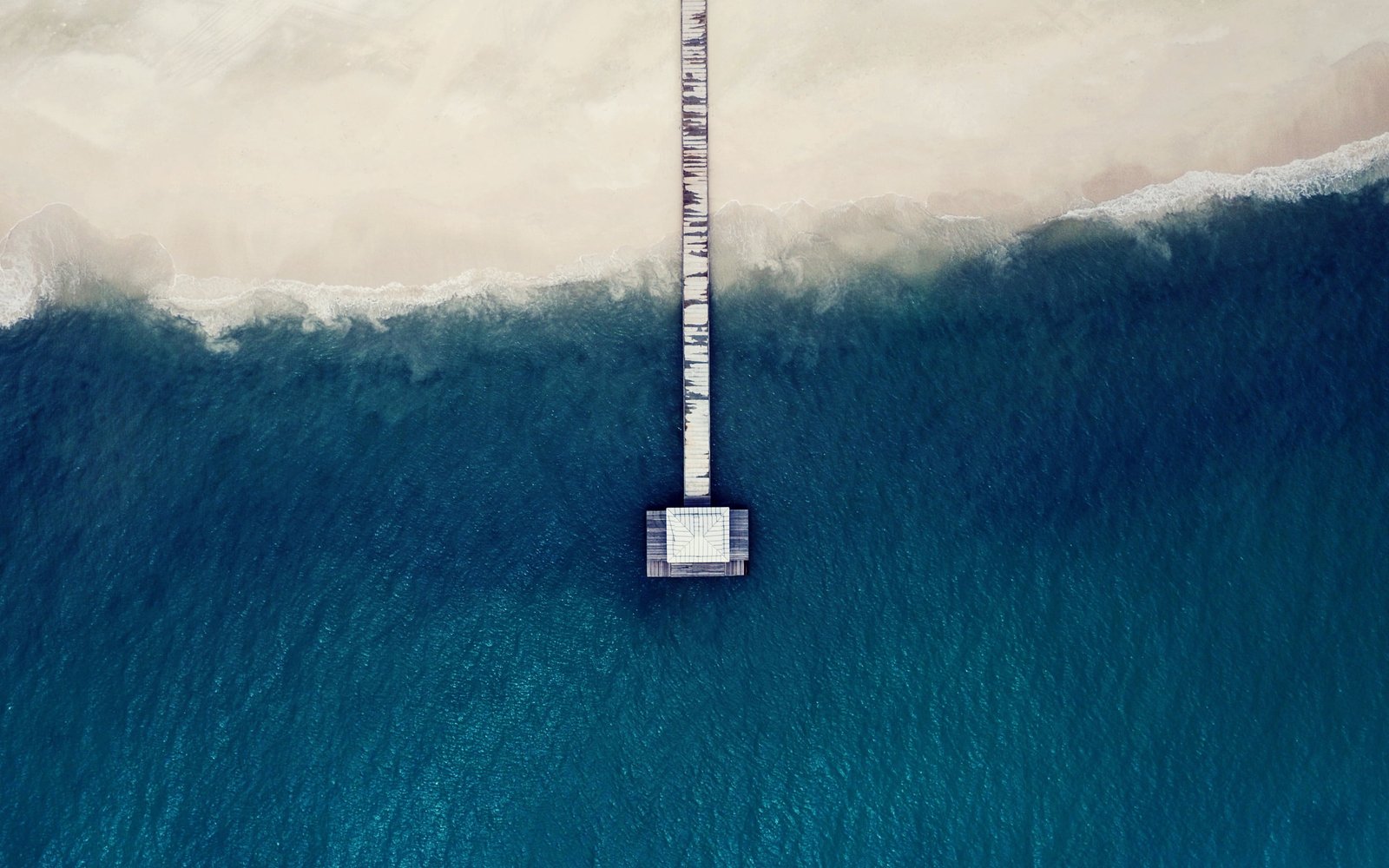 body of water sand beach sea aerial view pier blue Maldives 2k