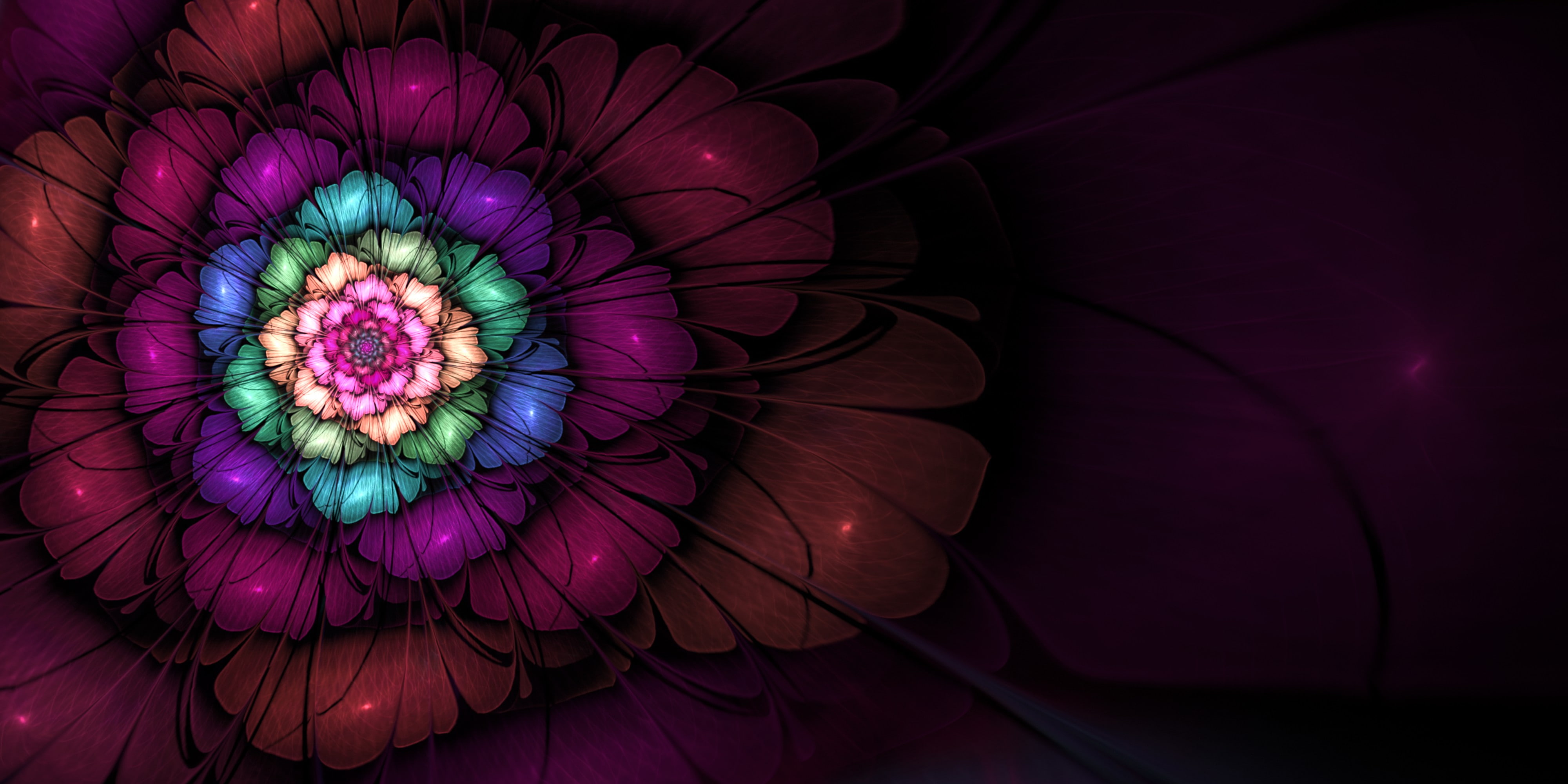 Fractal Apophysis Digital Art Abstract Flowers 2k 4k