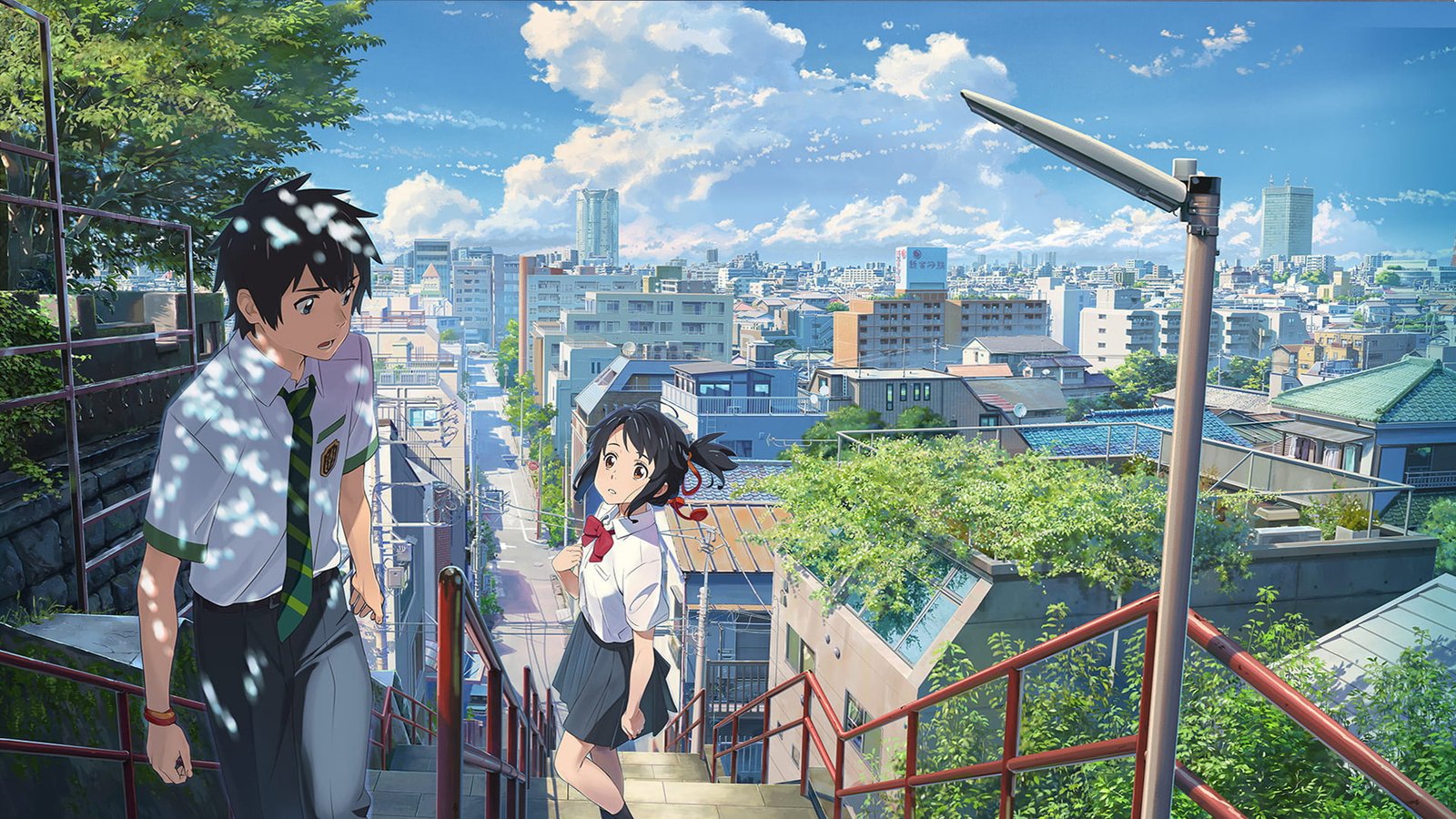 Kimi no Na Wa Makoto Shinkai anime boys girls architecture 2k
