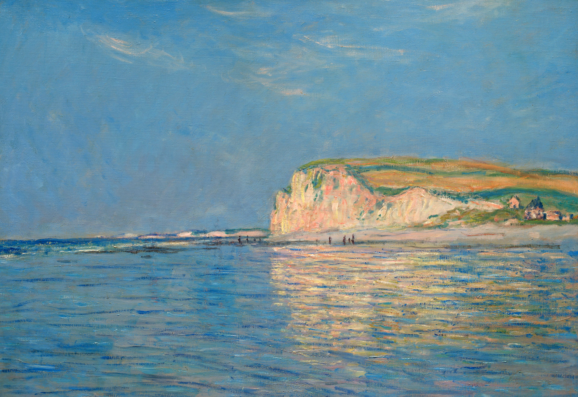 landscape picture Claude Monet Low tide in Purvile 2k