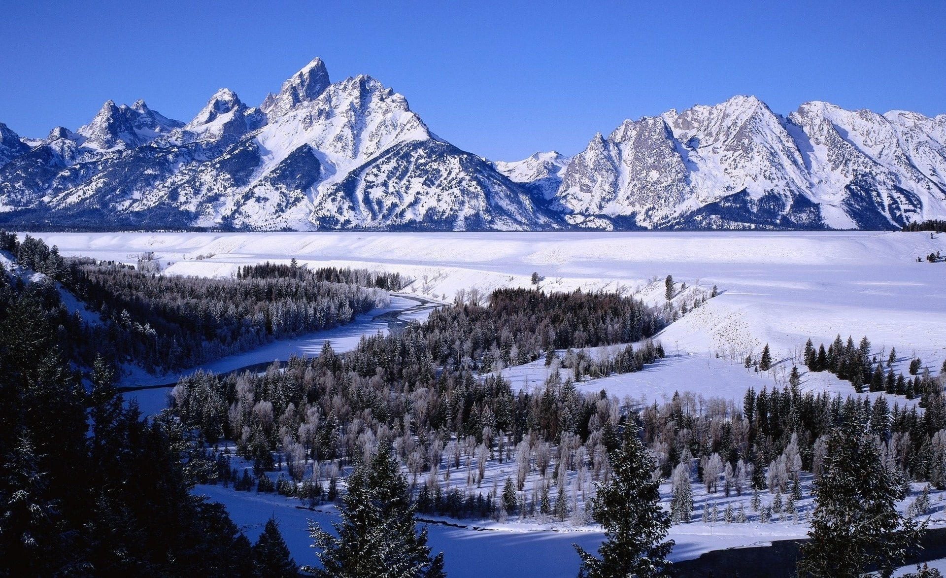 Snowy Mountains snow covered mountains Seasons Winter Mountainscape 2k