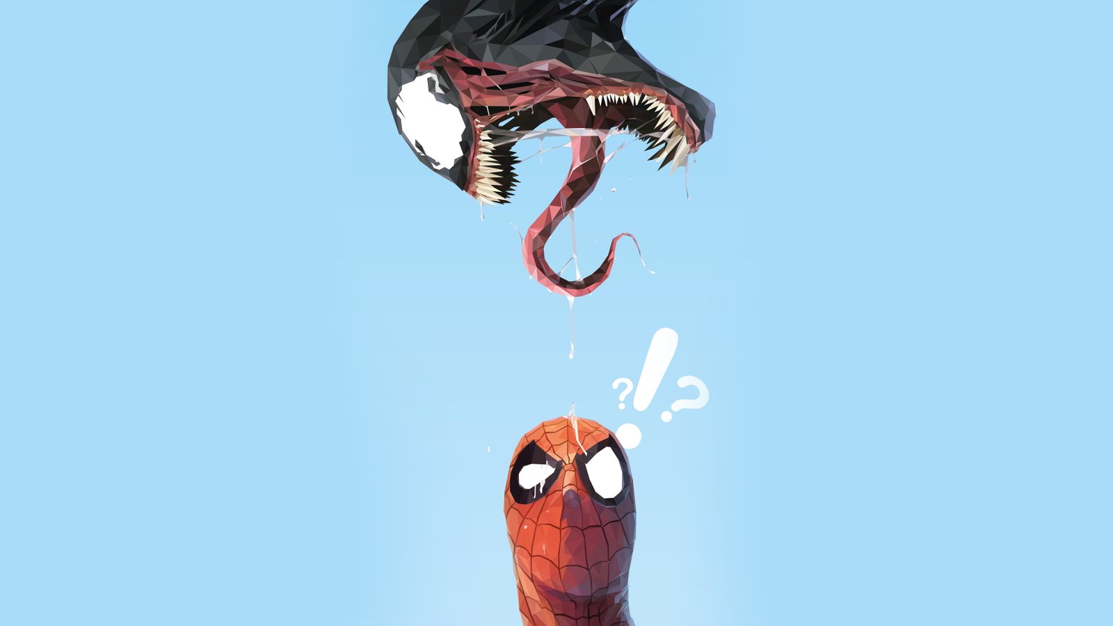 Spider Man vs Venom Minimal Artwork 2k 4k 5k 8k