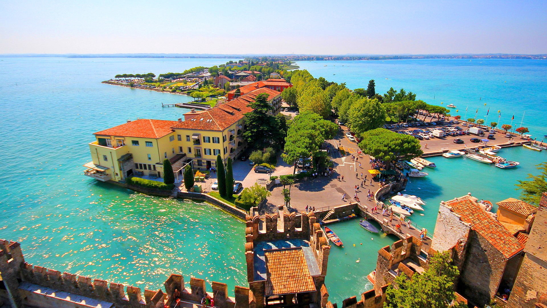 Beach italy garda lake 2k