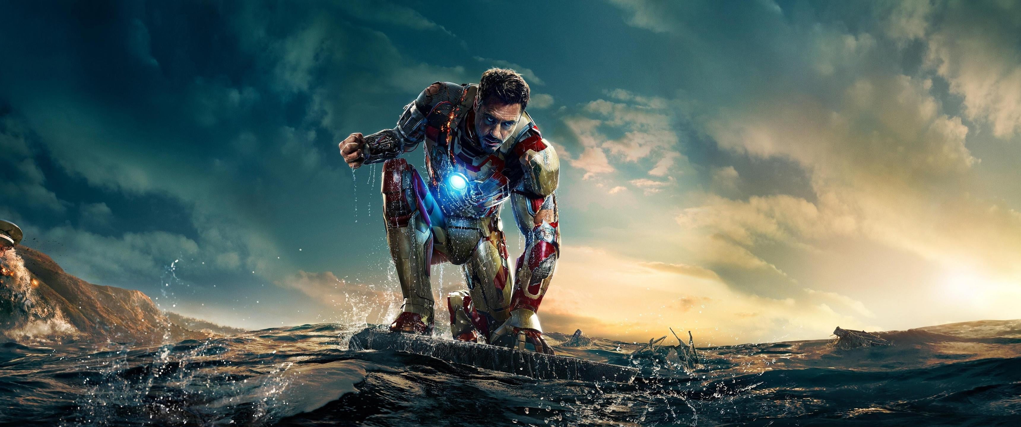 Iron Man 3 graphic wallpaper movies Marvel Cinematic Universe 2k