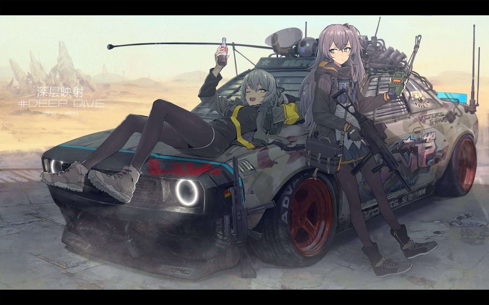 male and female animation characters digital art artwork landscape 2k