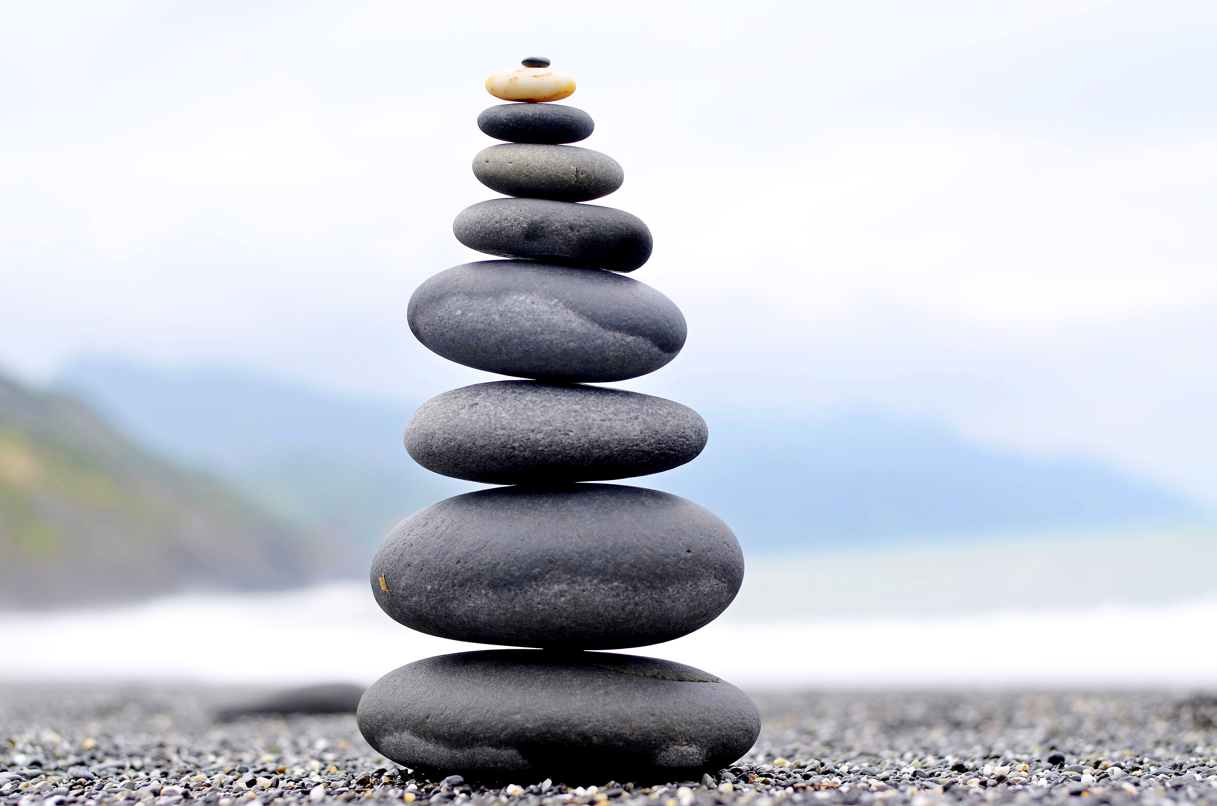 pebble rock zen massage stone beach yoga road dirt 2k 4k 5k