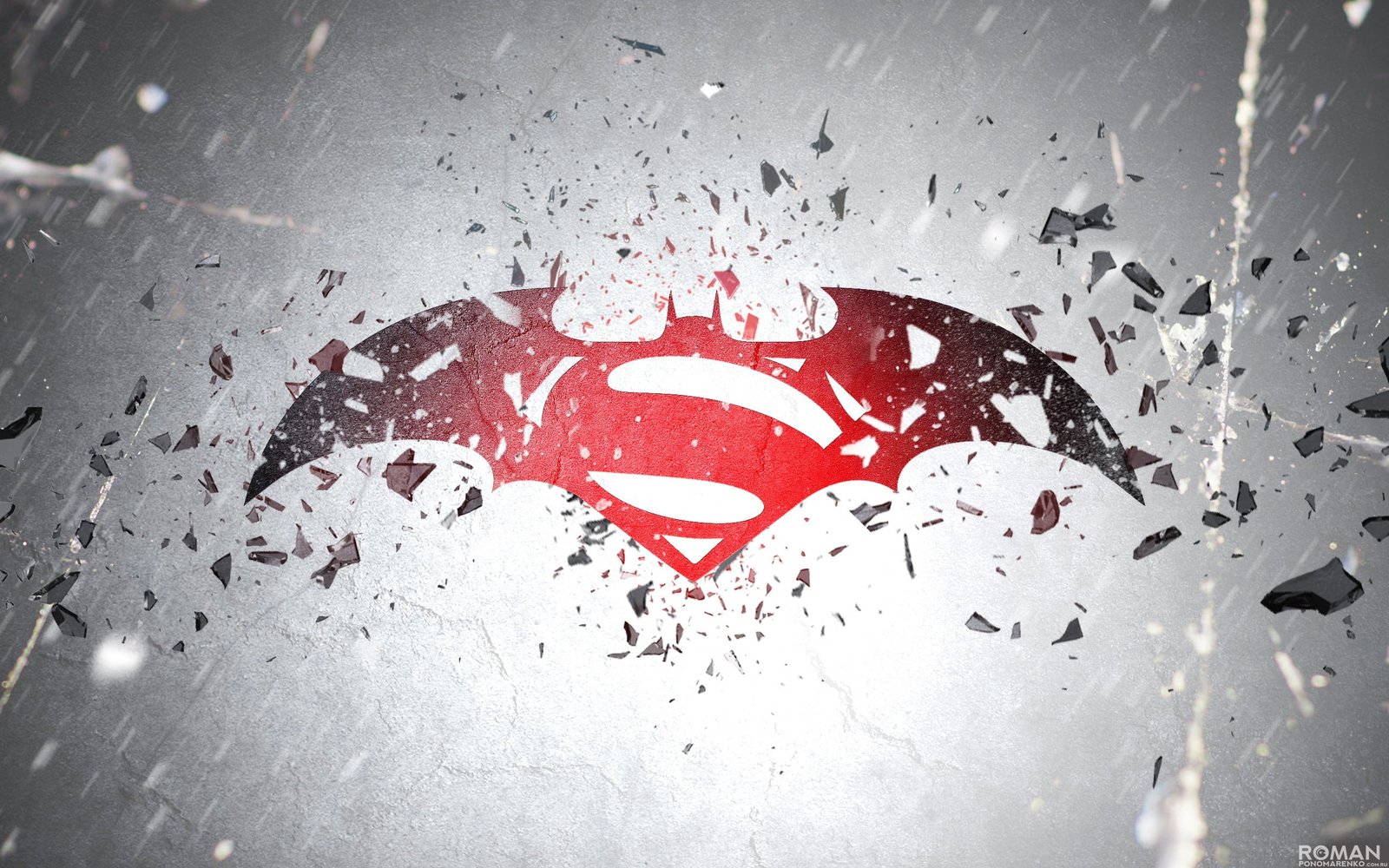Superman Batman logo vs digital wallpaper v Dawn of Justice 2k