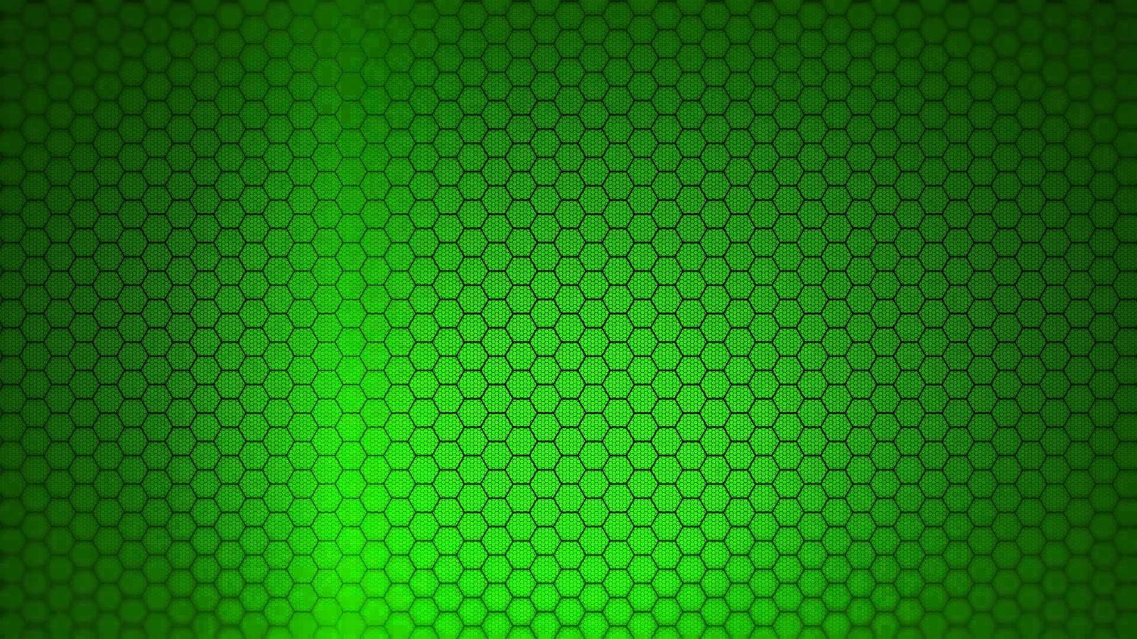 abstract hexagon green 2k