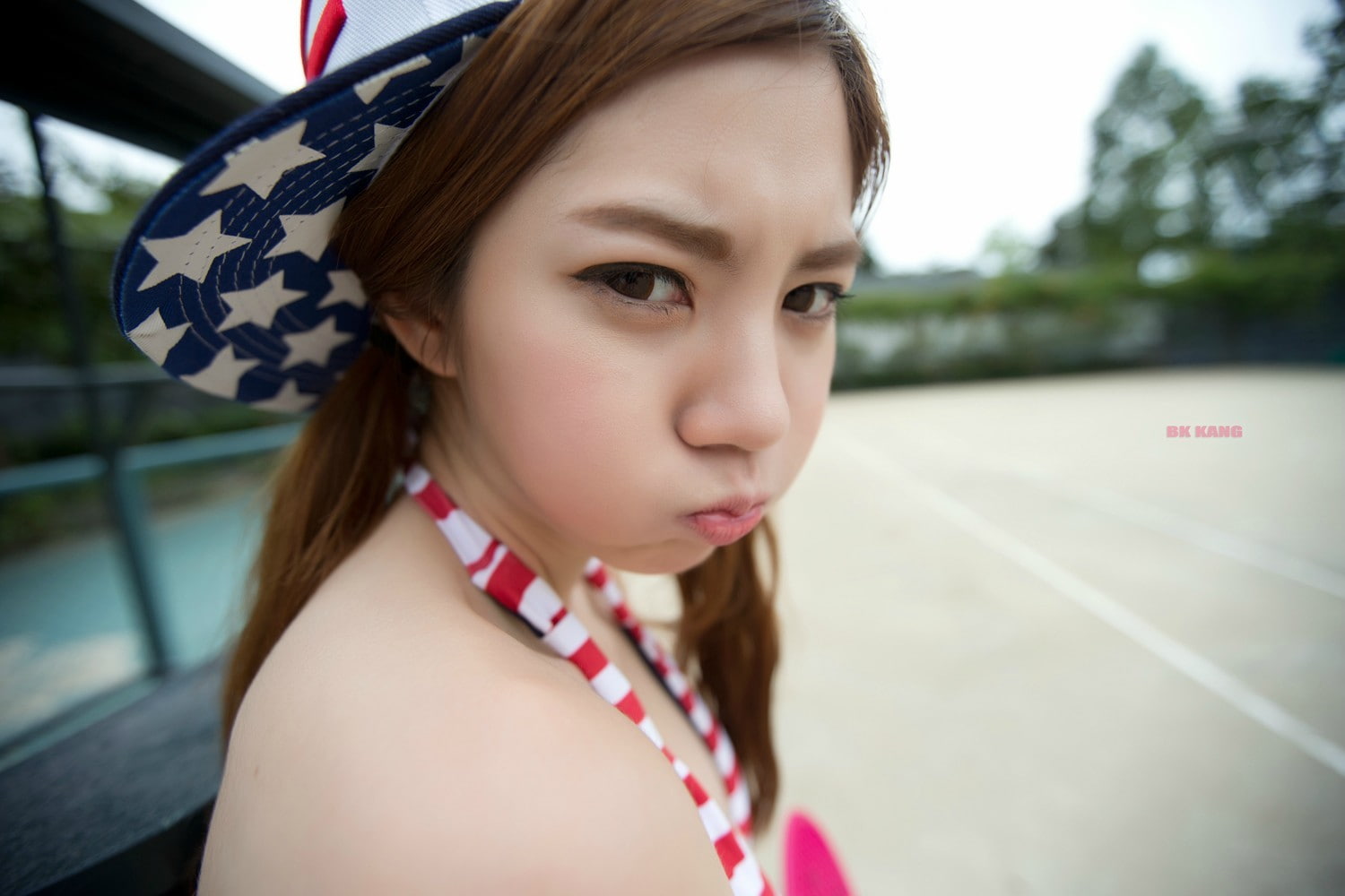 Chae Eun Asian women Korean closeup angry brunette girls 2k