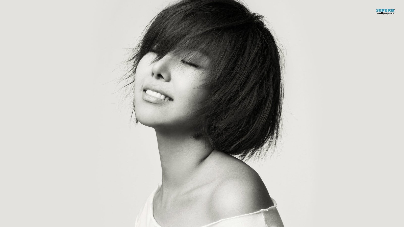 grayscale photography of woman in scoop neck top After School 2k