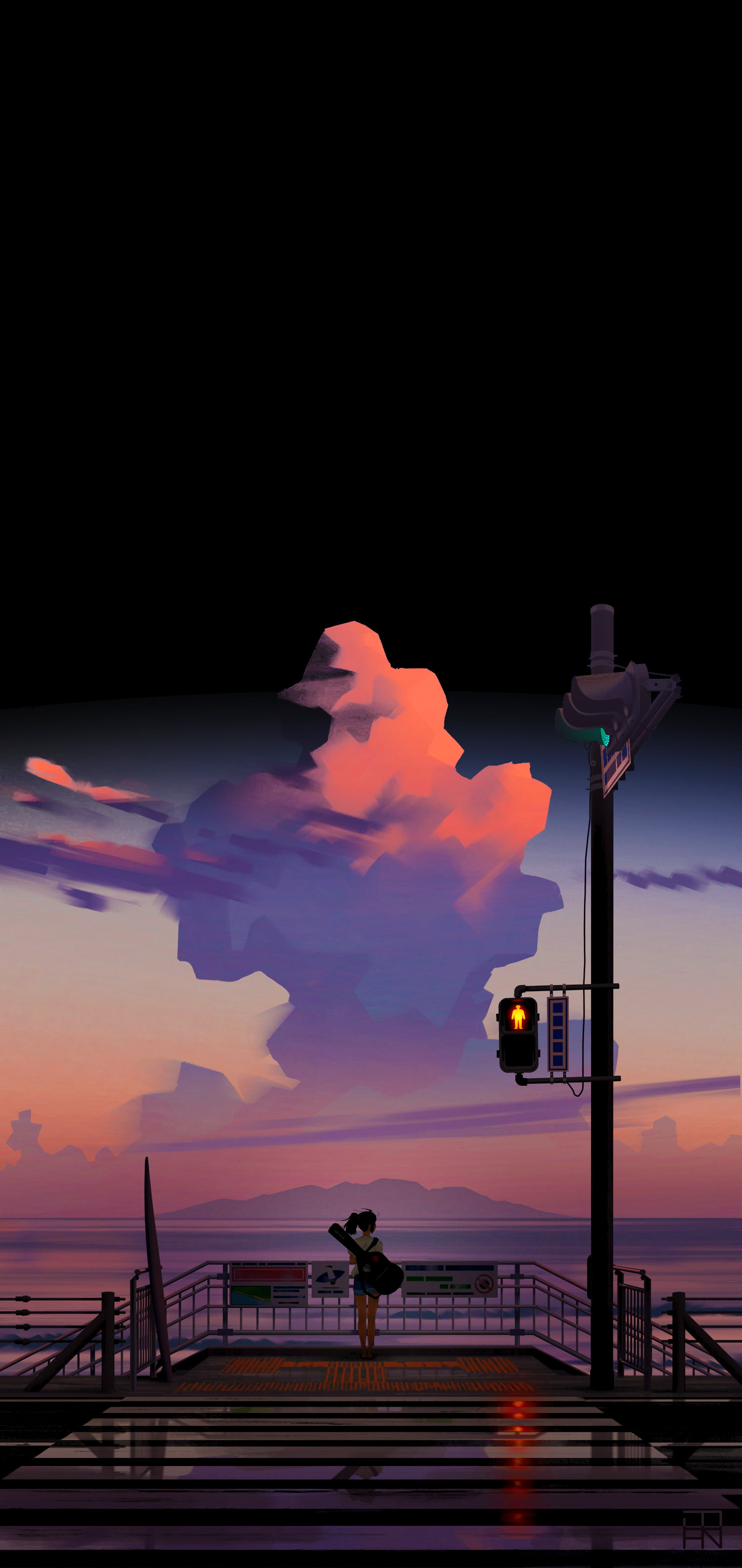 amoled dark vertical anime girls 4 2k