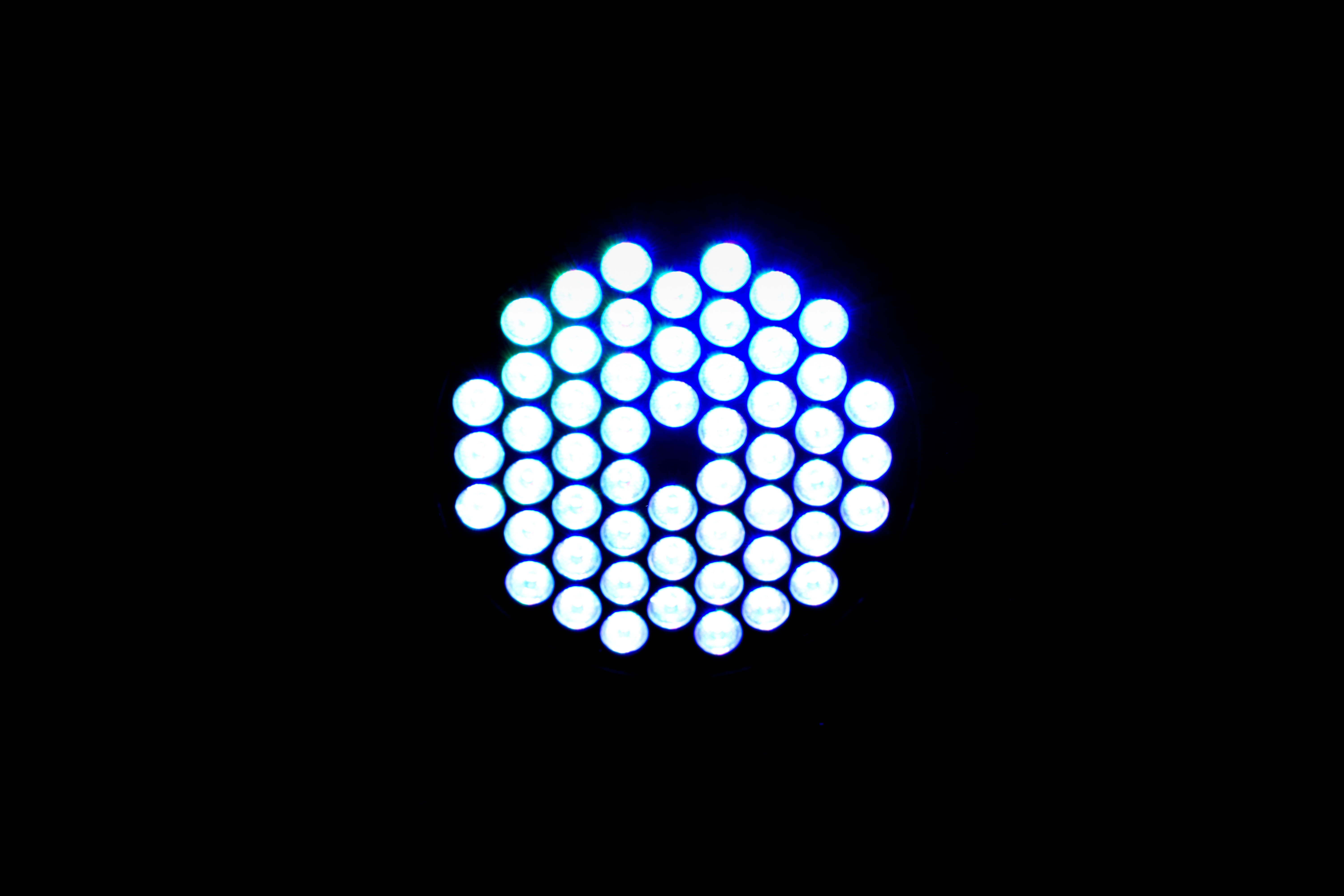 blue led light amoled symmetry circle bokeh green illuminated 74 2k 4k 5k