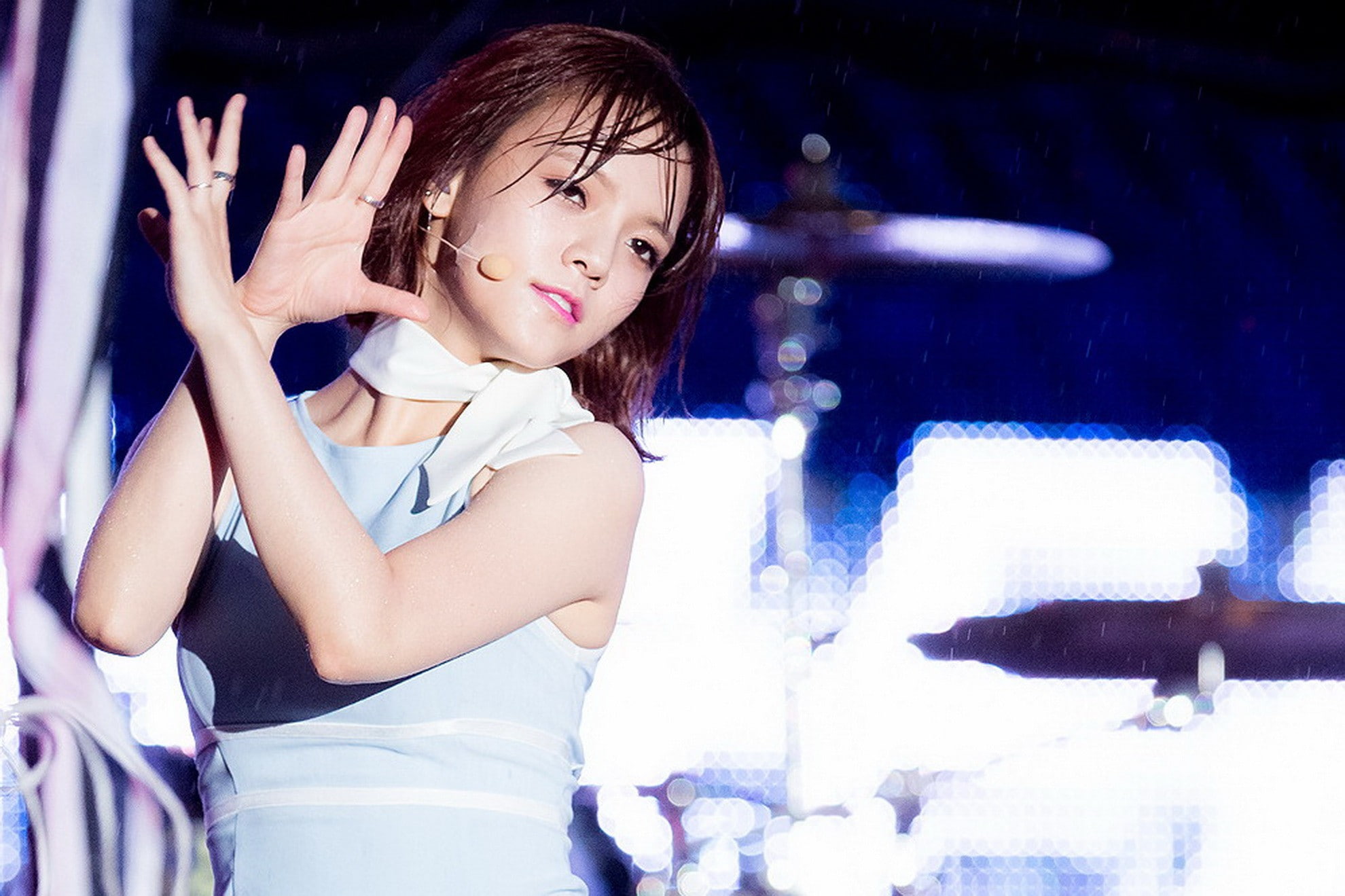 Jimin AOA wet hair brunette Korean Asian women singer 2k