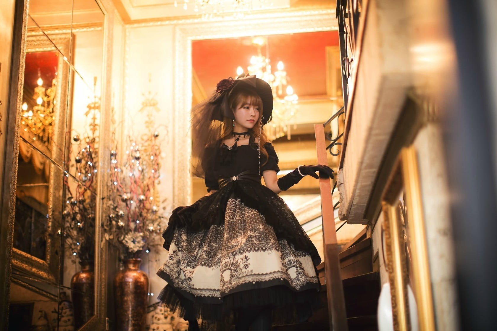 Yurisa Chan Korean model women Gothic one person young 2k