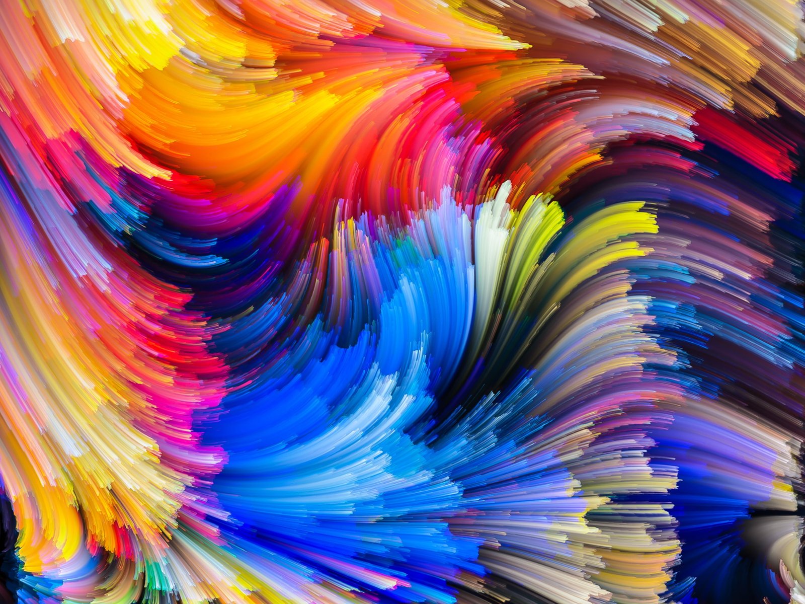 abstract painting colors colorful rainbow splash multi Colored 2k 4k