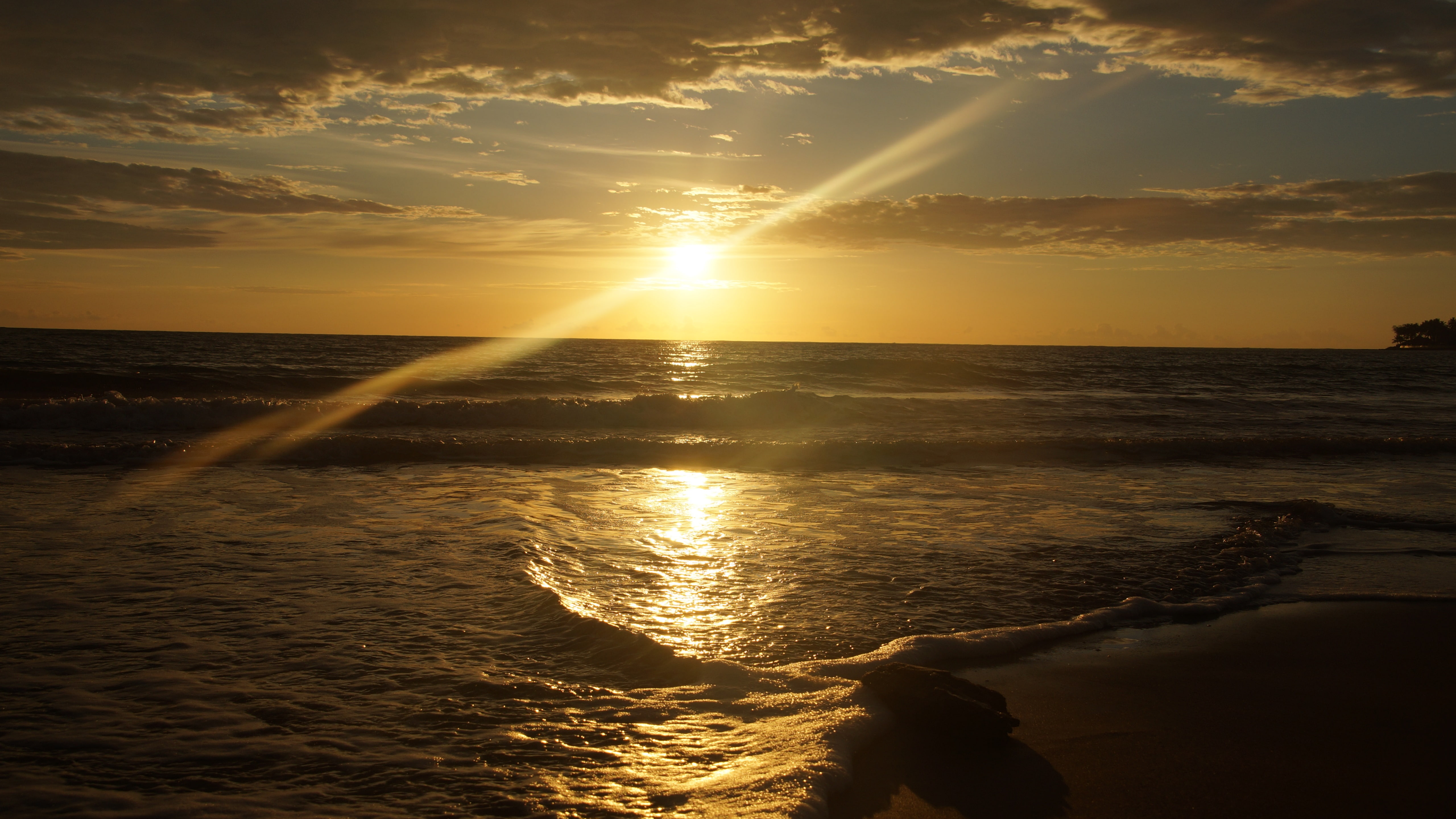 horizon sun morning beach sunrise dominican republic 2k 4k 5k