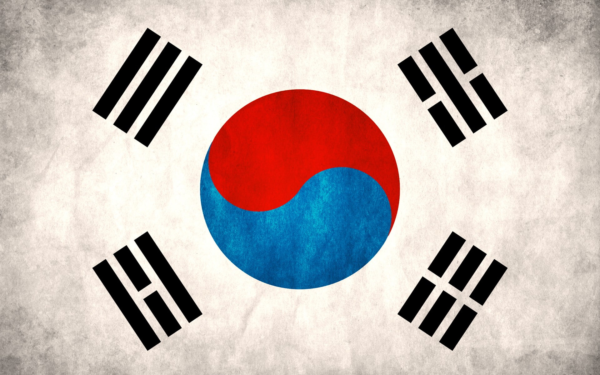 South Korea flag Asian Korean Taegeukgi red circle geometric shape 2k