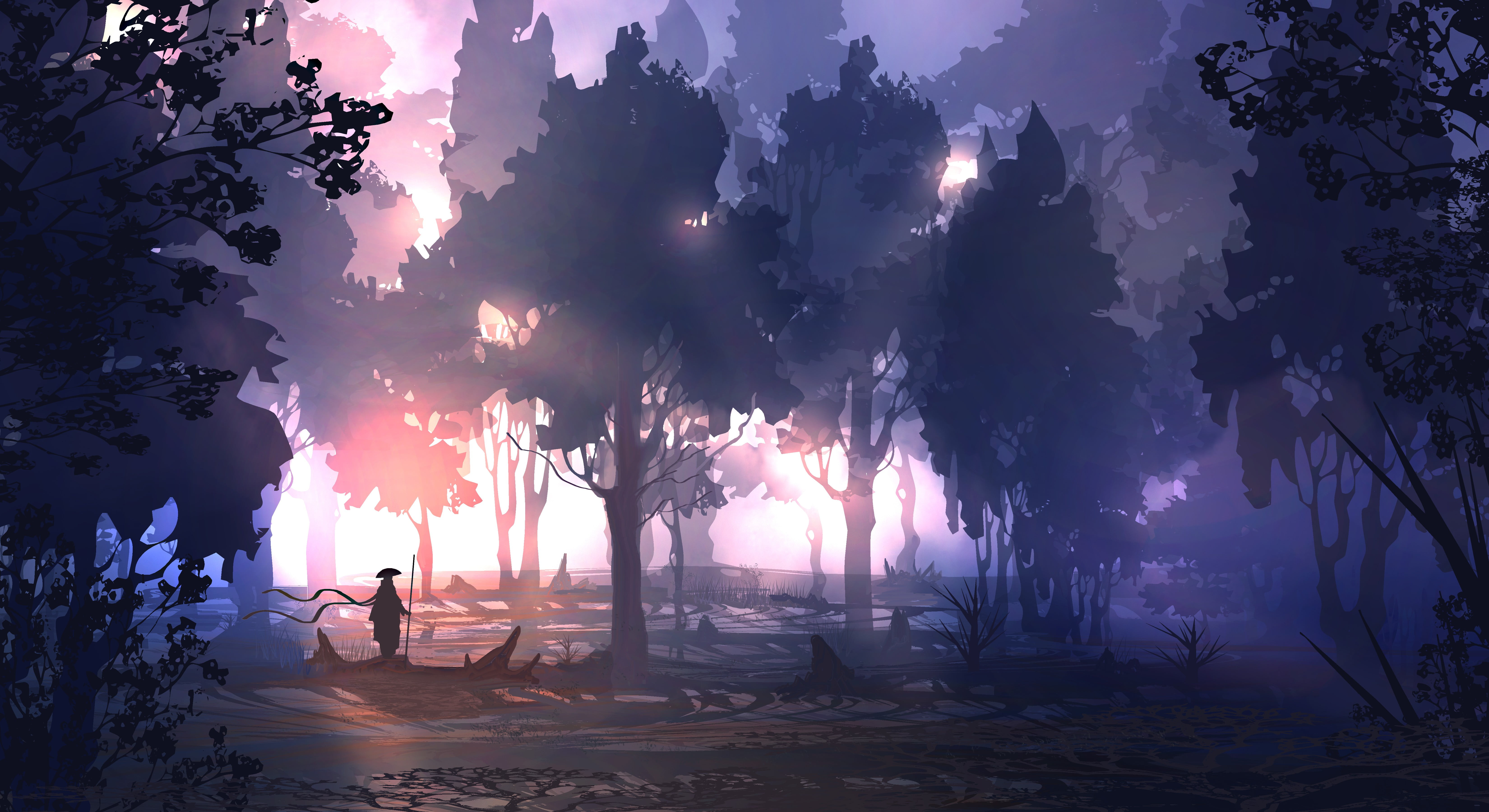 videogame wallpaper digital art drawing painting landscape 2k 4k 5k