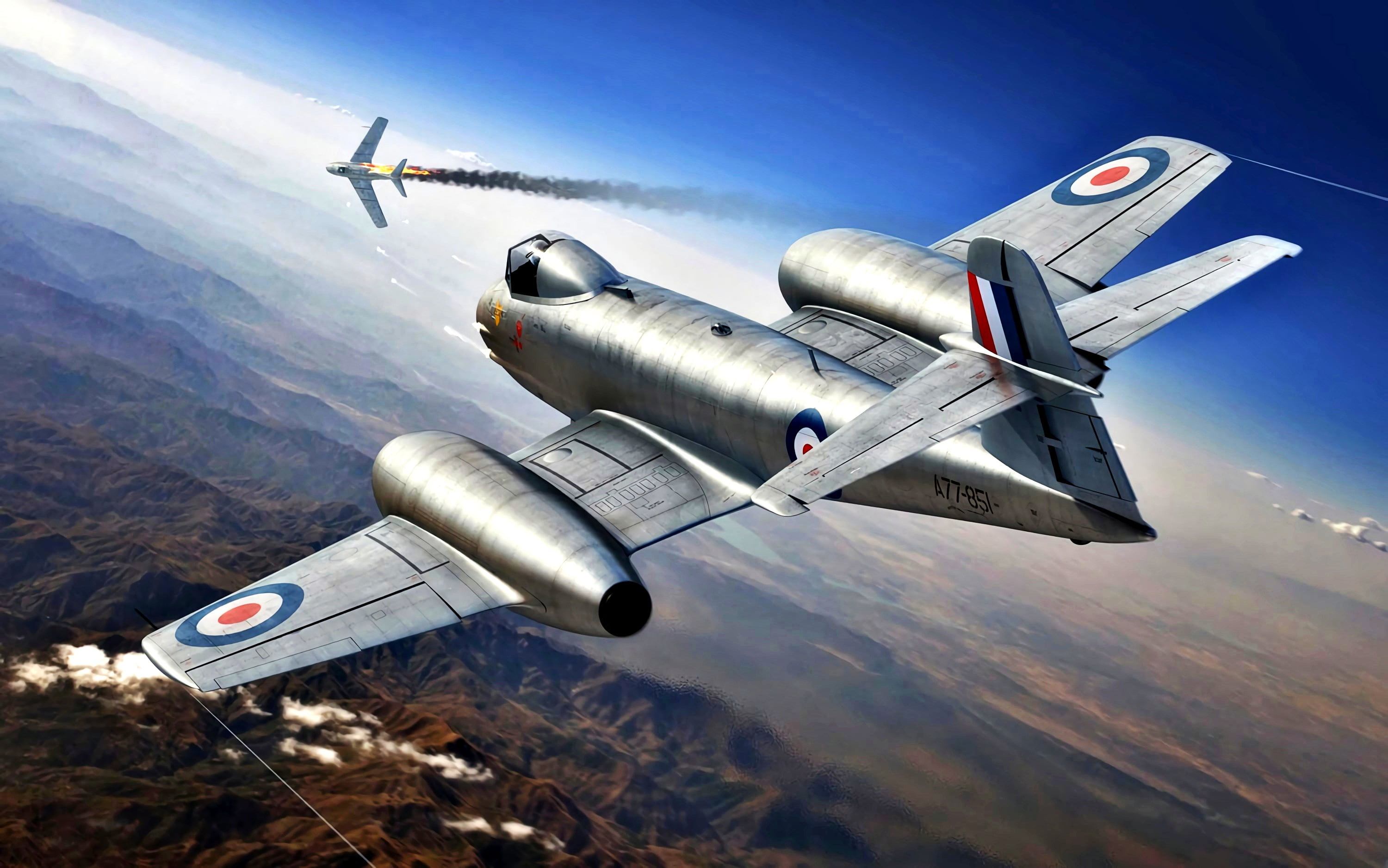 fighter interceptor The Korean war Meteor Gloster 2k