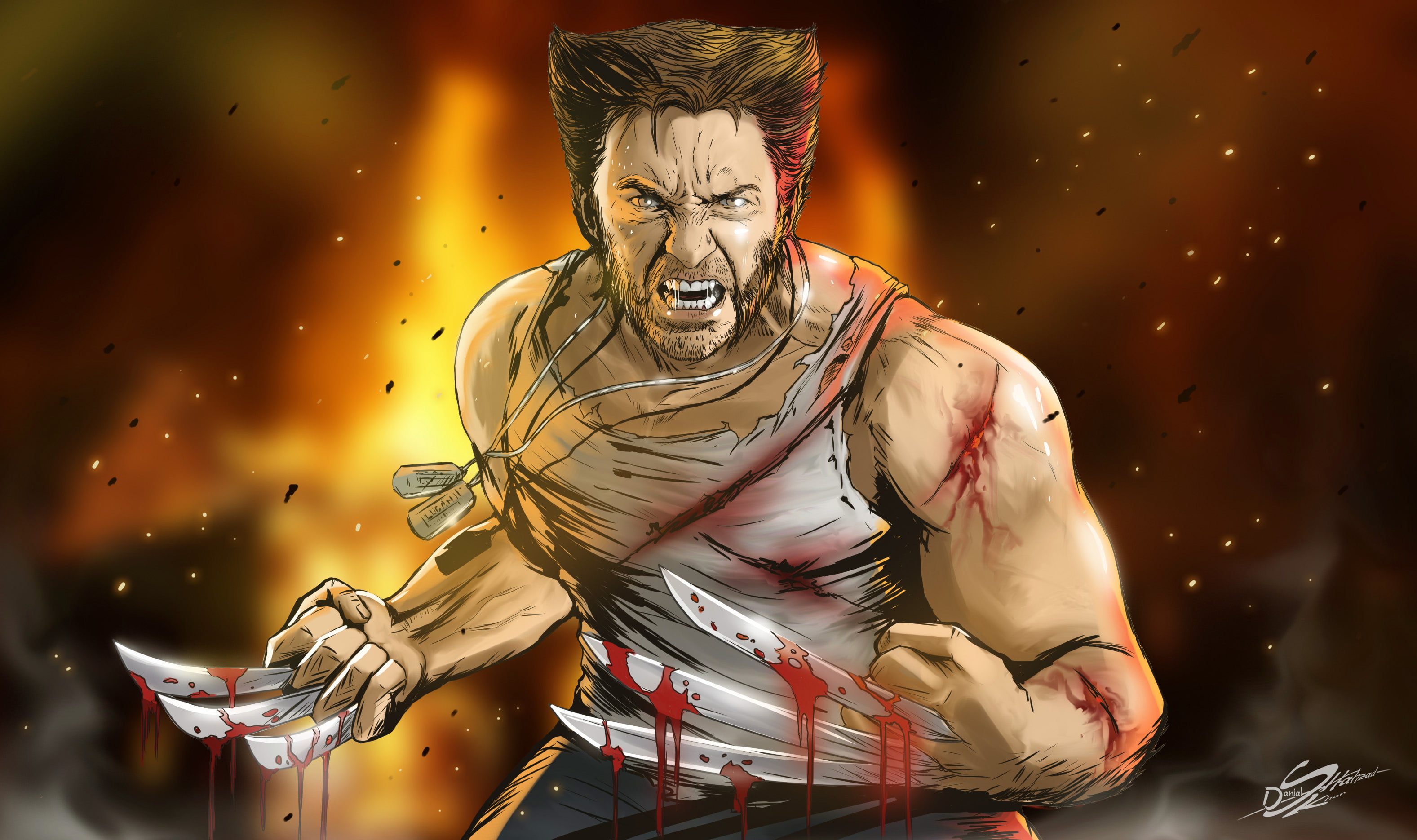 wolverine hd artwork digital art superheroes deviantart 2k