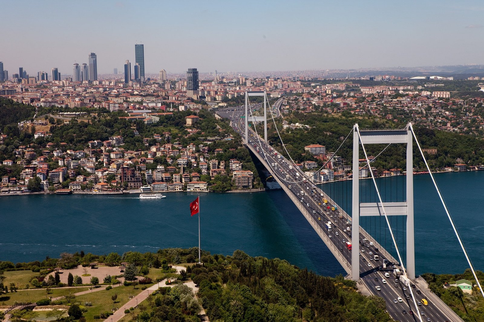 nature Istanbul Turkey city cityscape bridge Bosphorus 2k