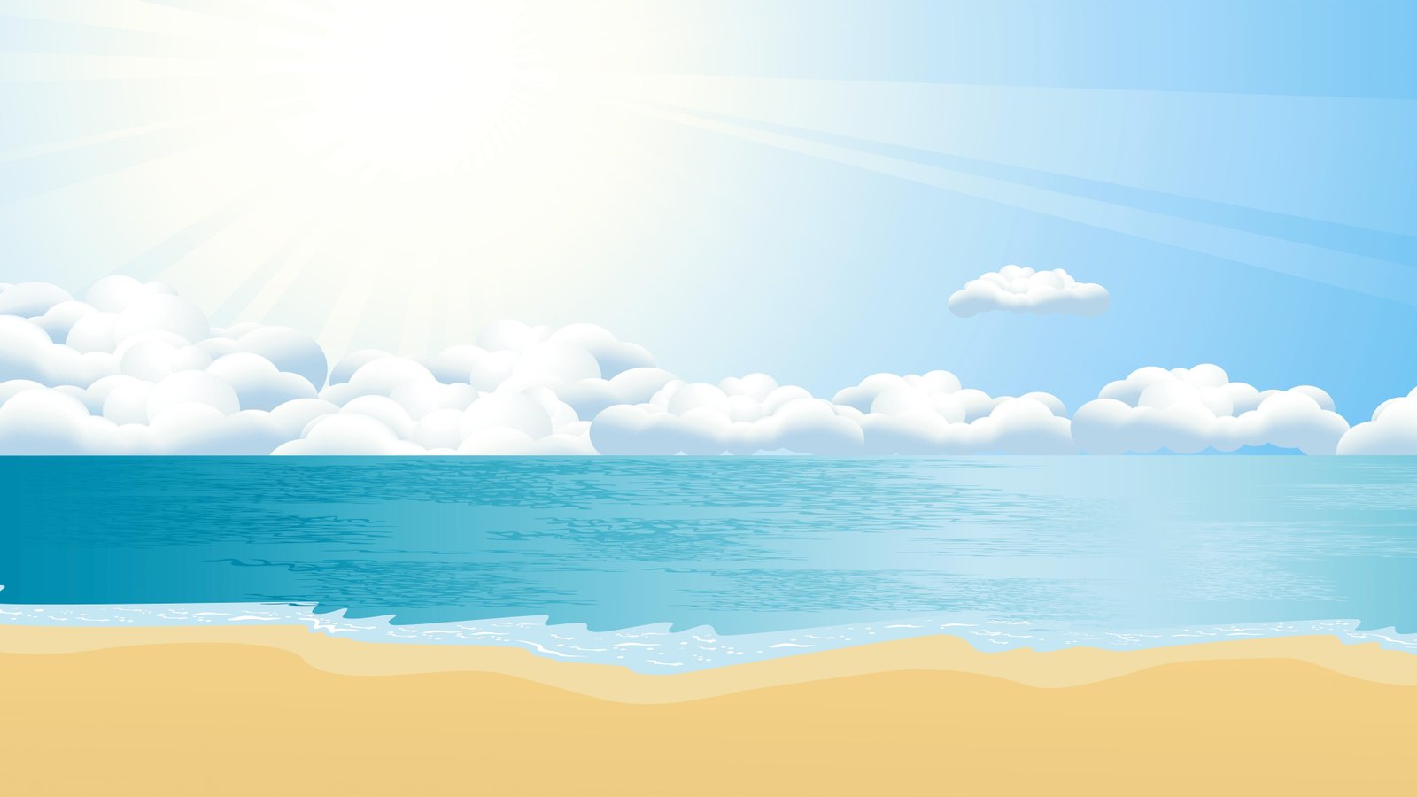 beach sunshine graphics sea horizon daytime illustration 2k 4k 5k 8k