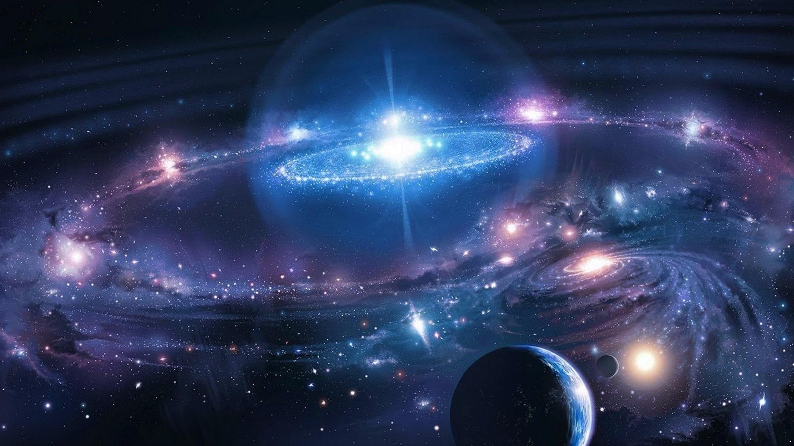 galaxy space art artwork spiral universe cosmos 2k 4k