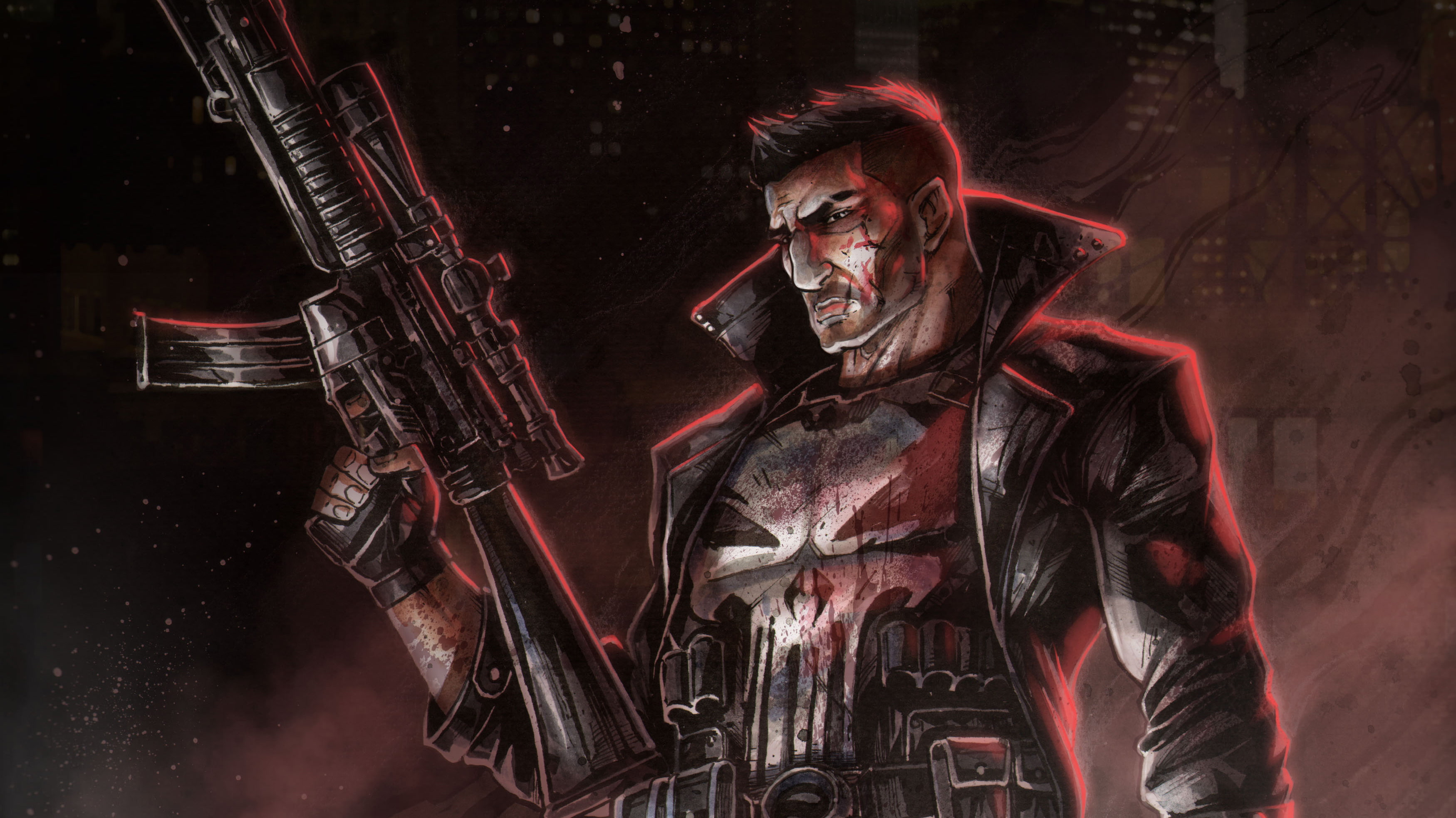 the punisher hd artwork artist digital art superheroes 2k 4k
