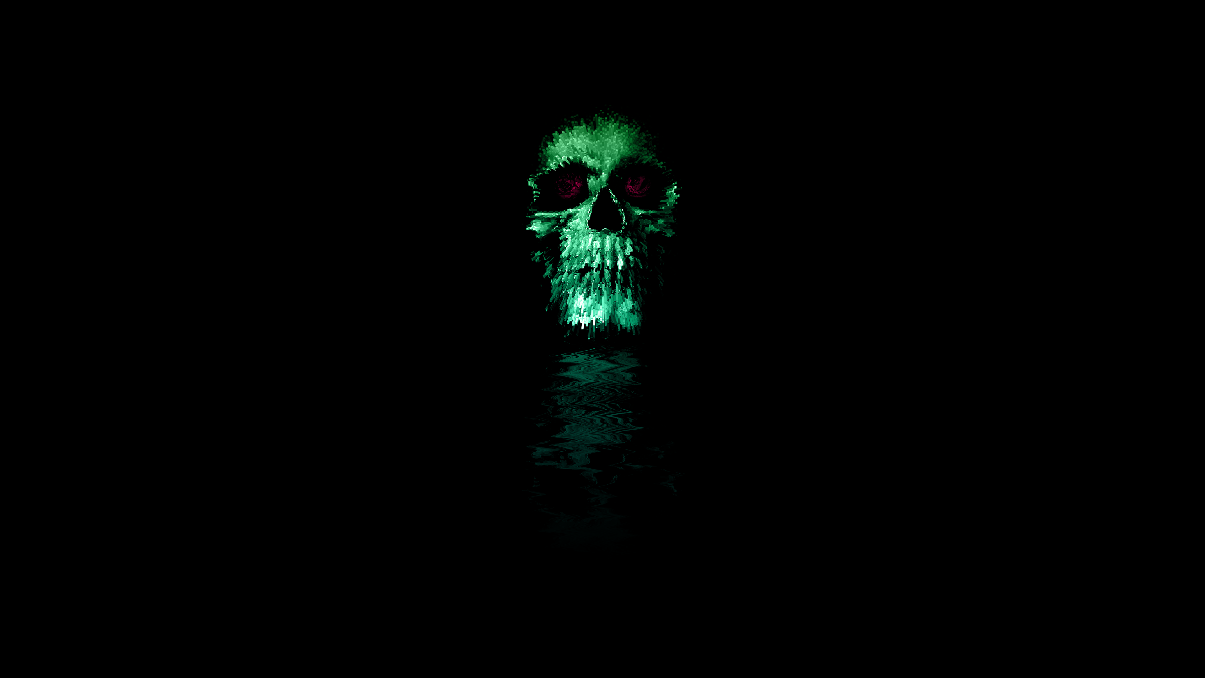 Skull 4k abstract mininal