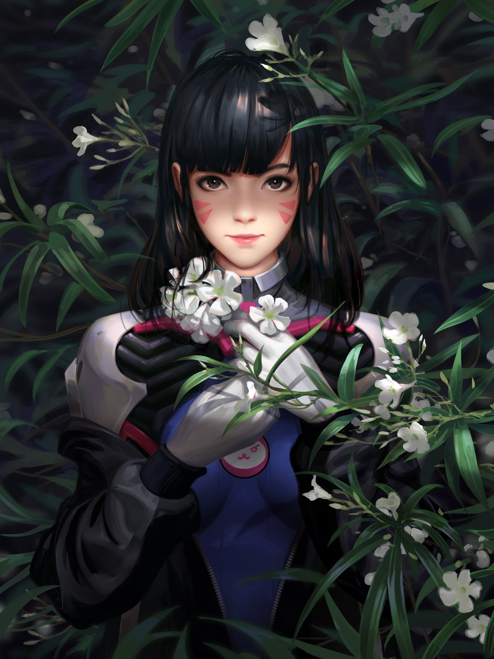 D Va Overwatch video games game characters girls 2k