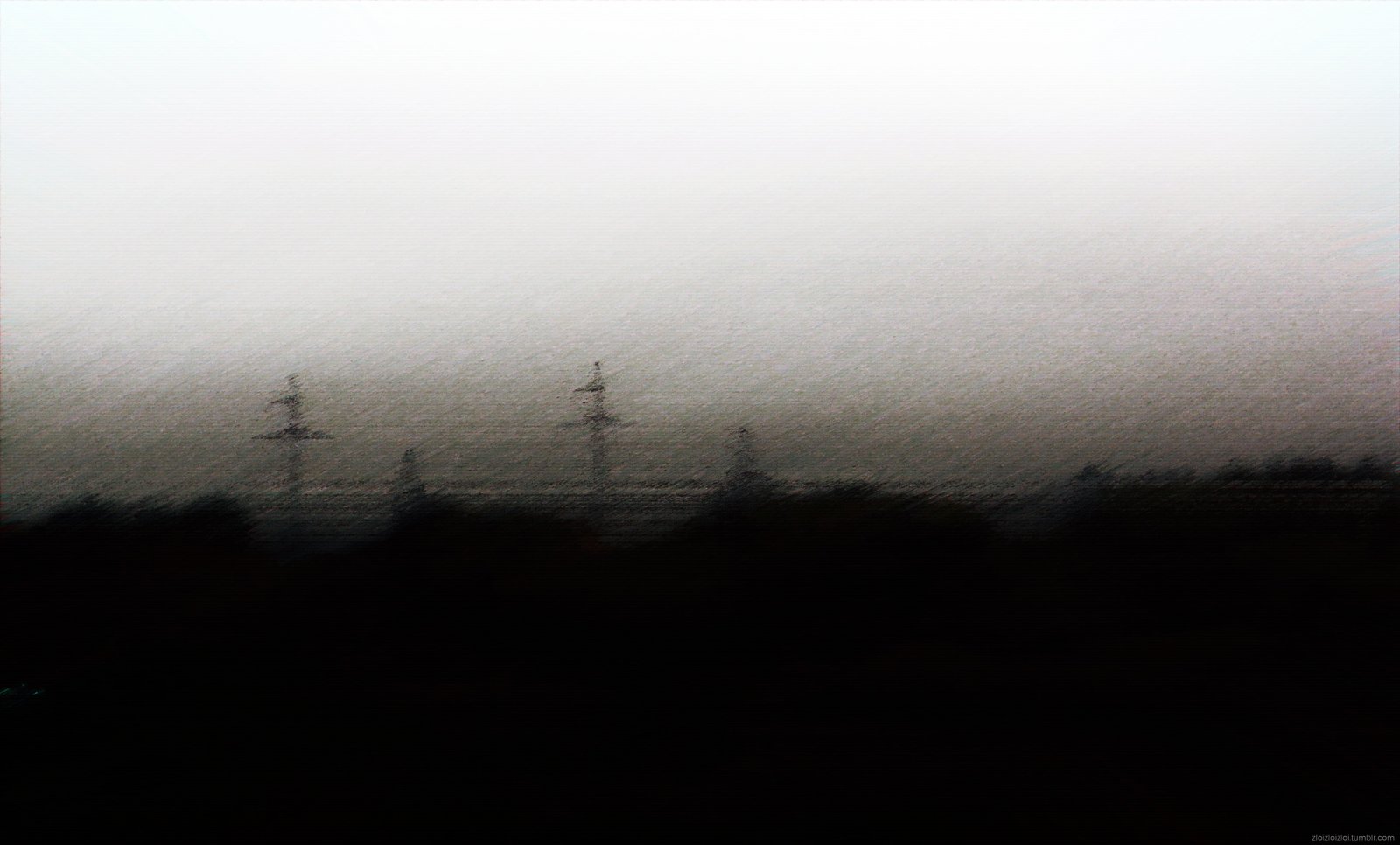 glitch art monochrome depressing dark sad abstract fog 2k 4k