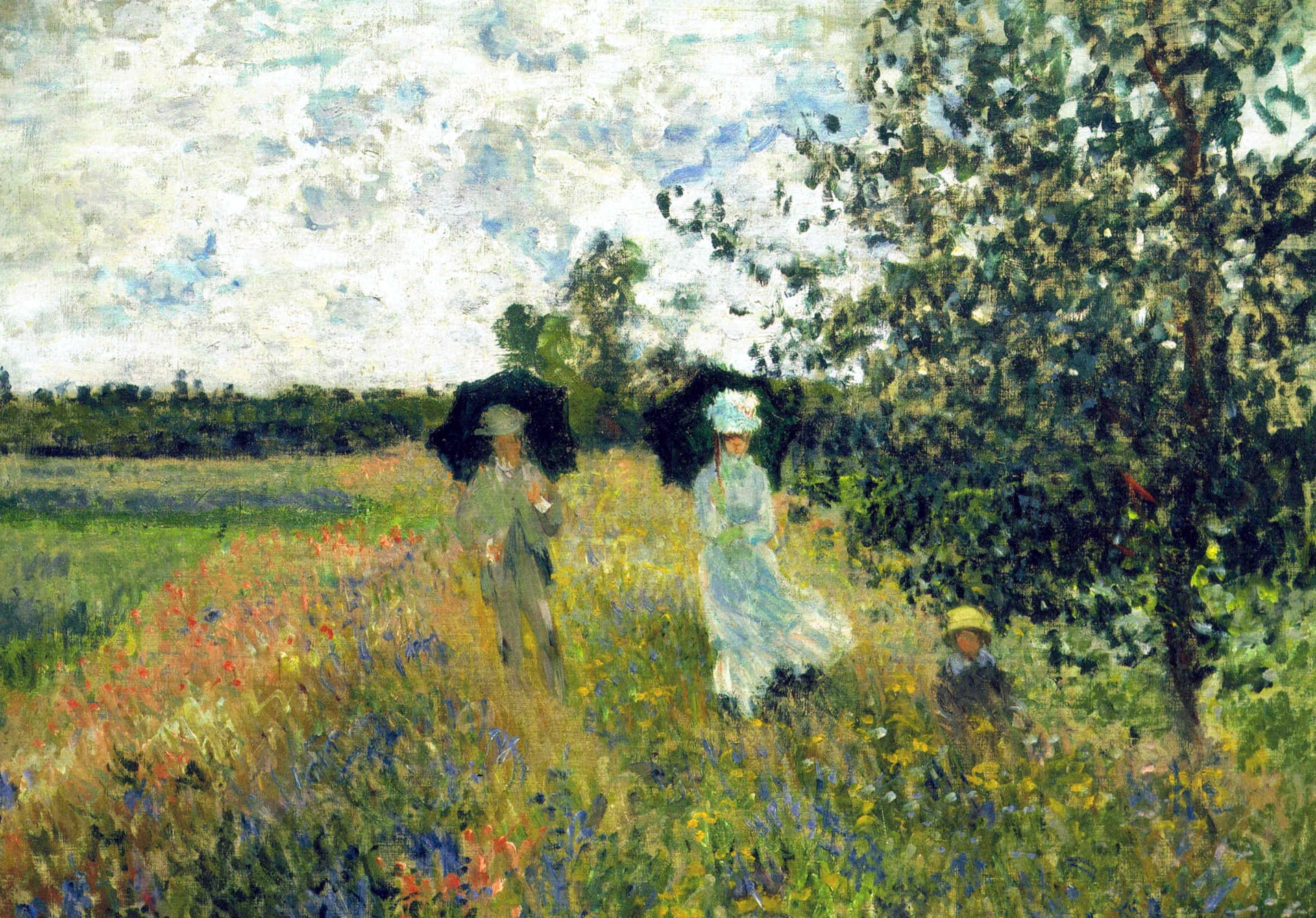 nature picture Claude Monet The walk at Argenteuil 2k