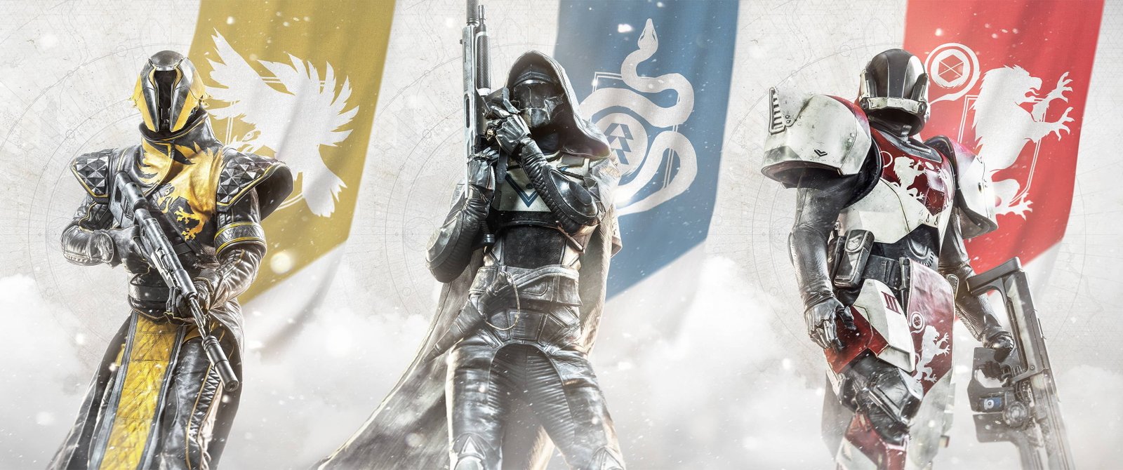 three characters with weapons wallpaper Destiny 2 video games 2k