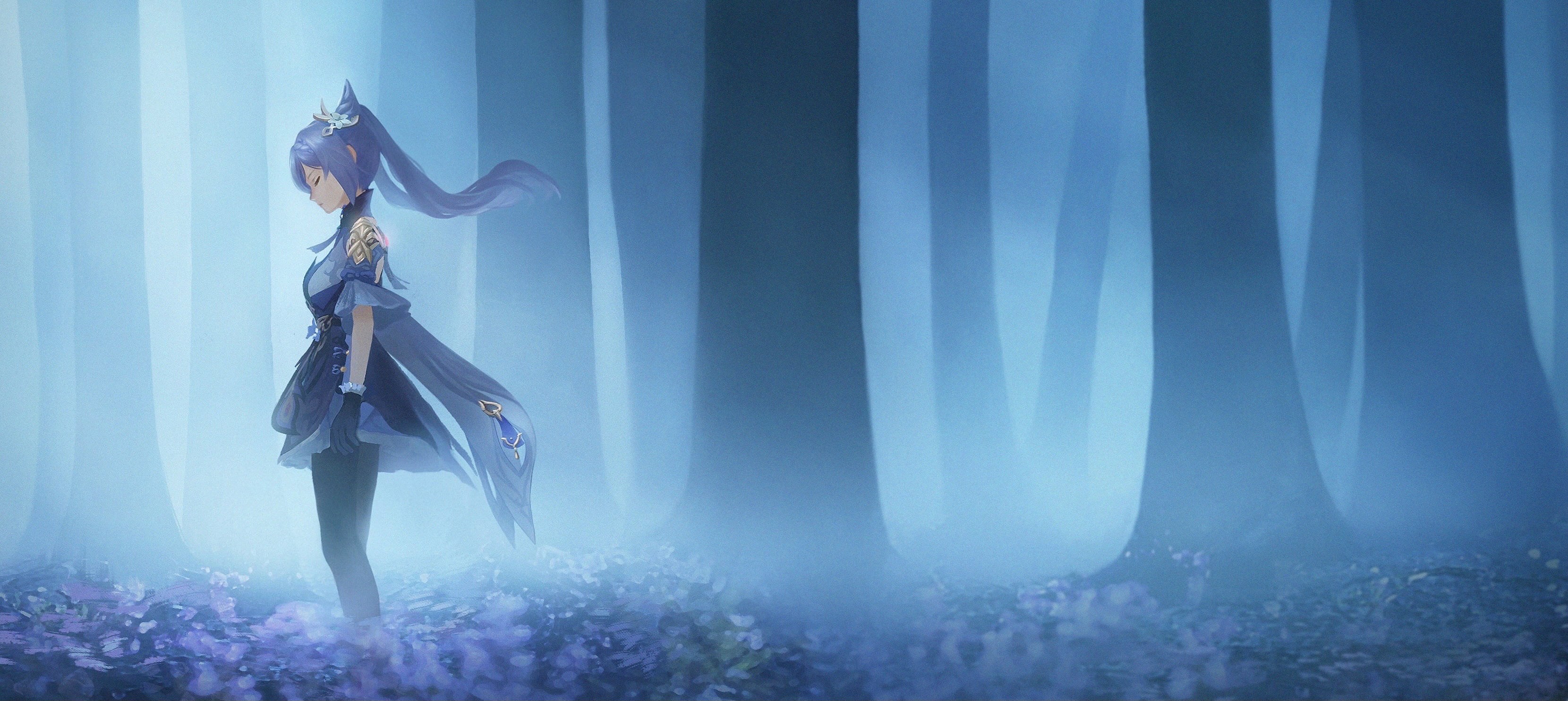 anime girls game characters fictional Genshin Impact 2k