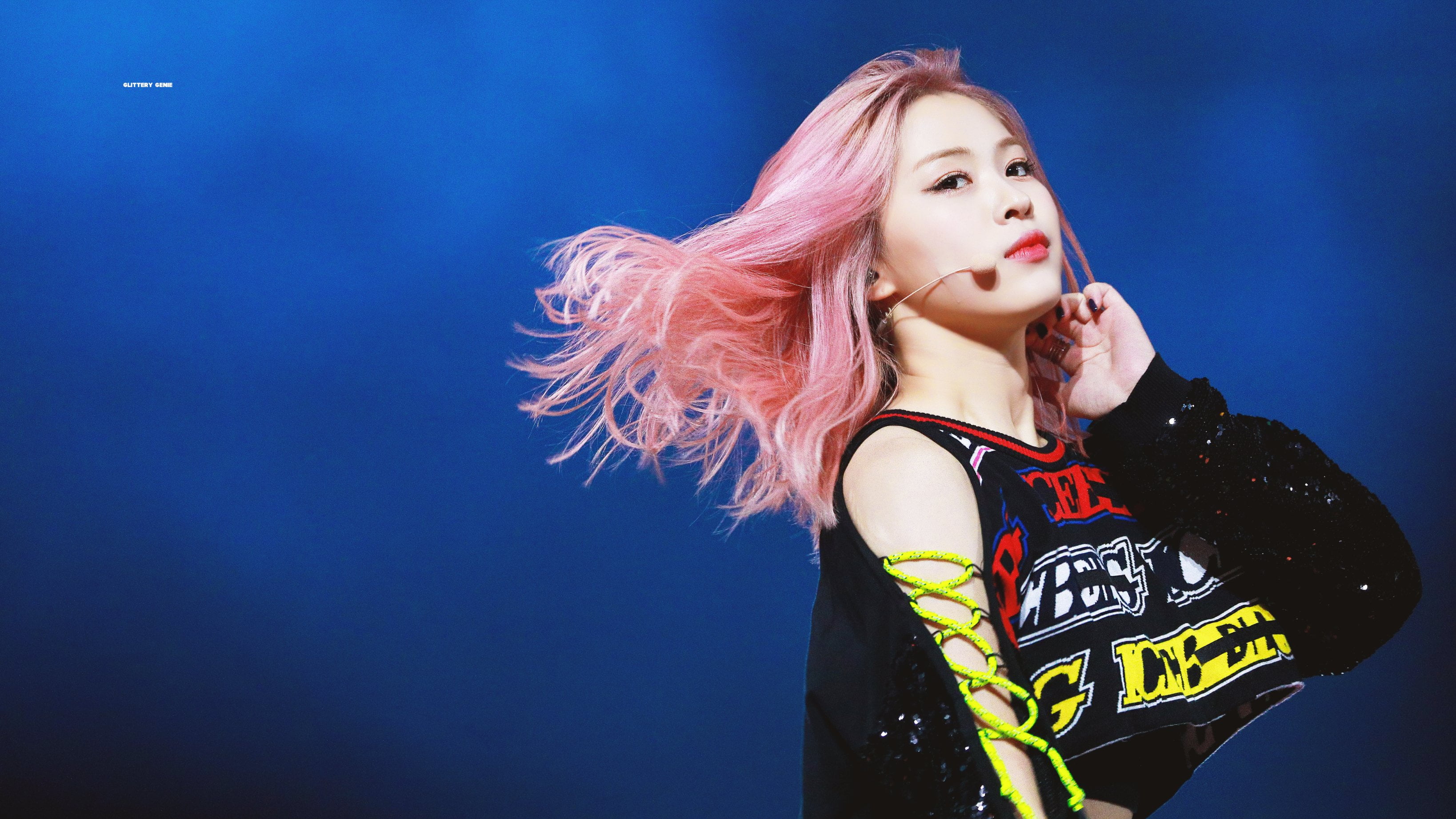 Asian Korean K pop itzy Ryujin pink hair 22 2k