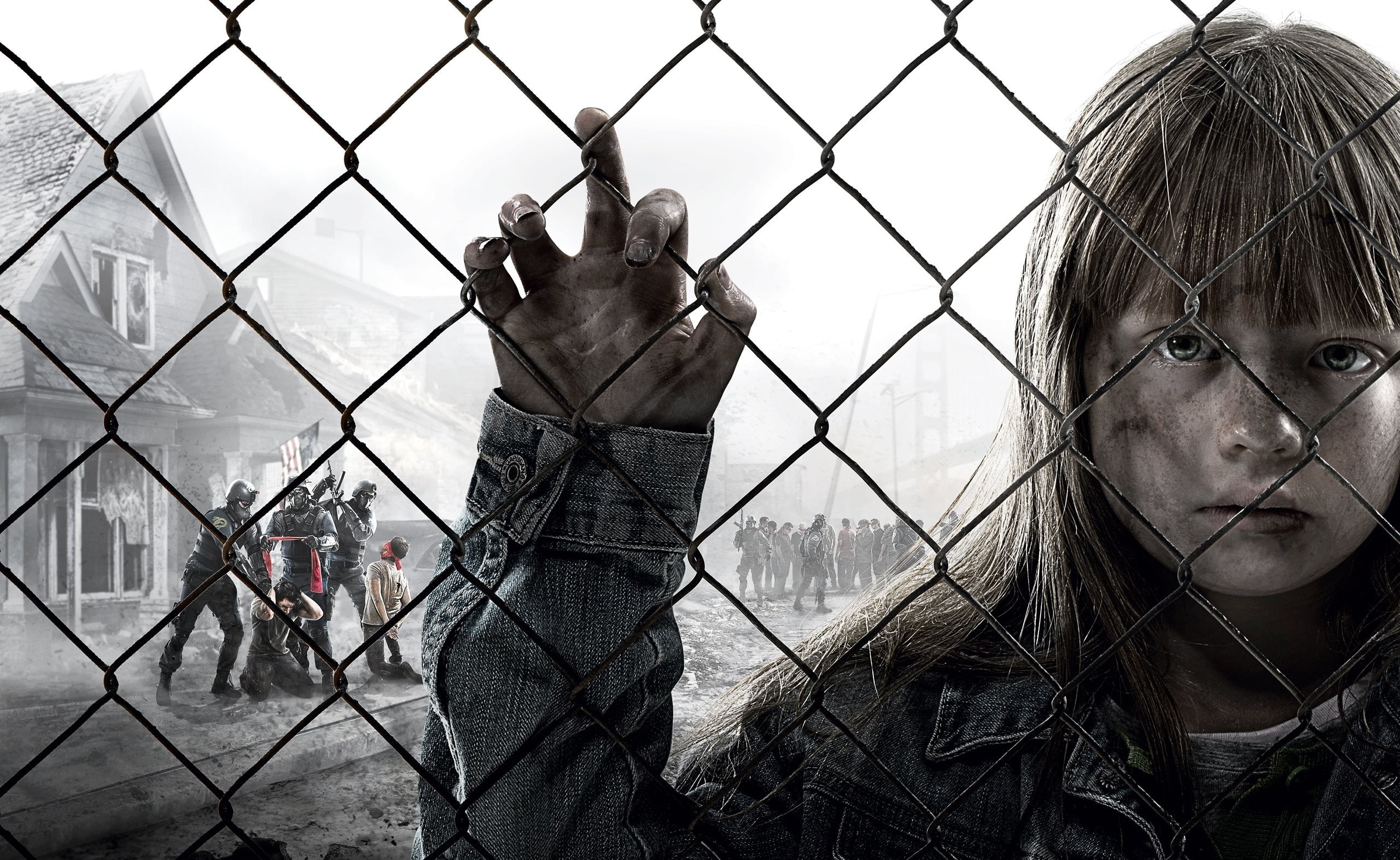 Homefront Korean War girl beside cyclone fence wallpaper Games 2k